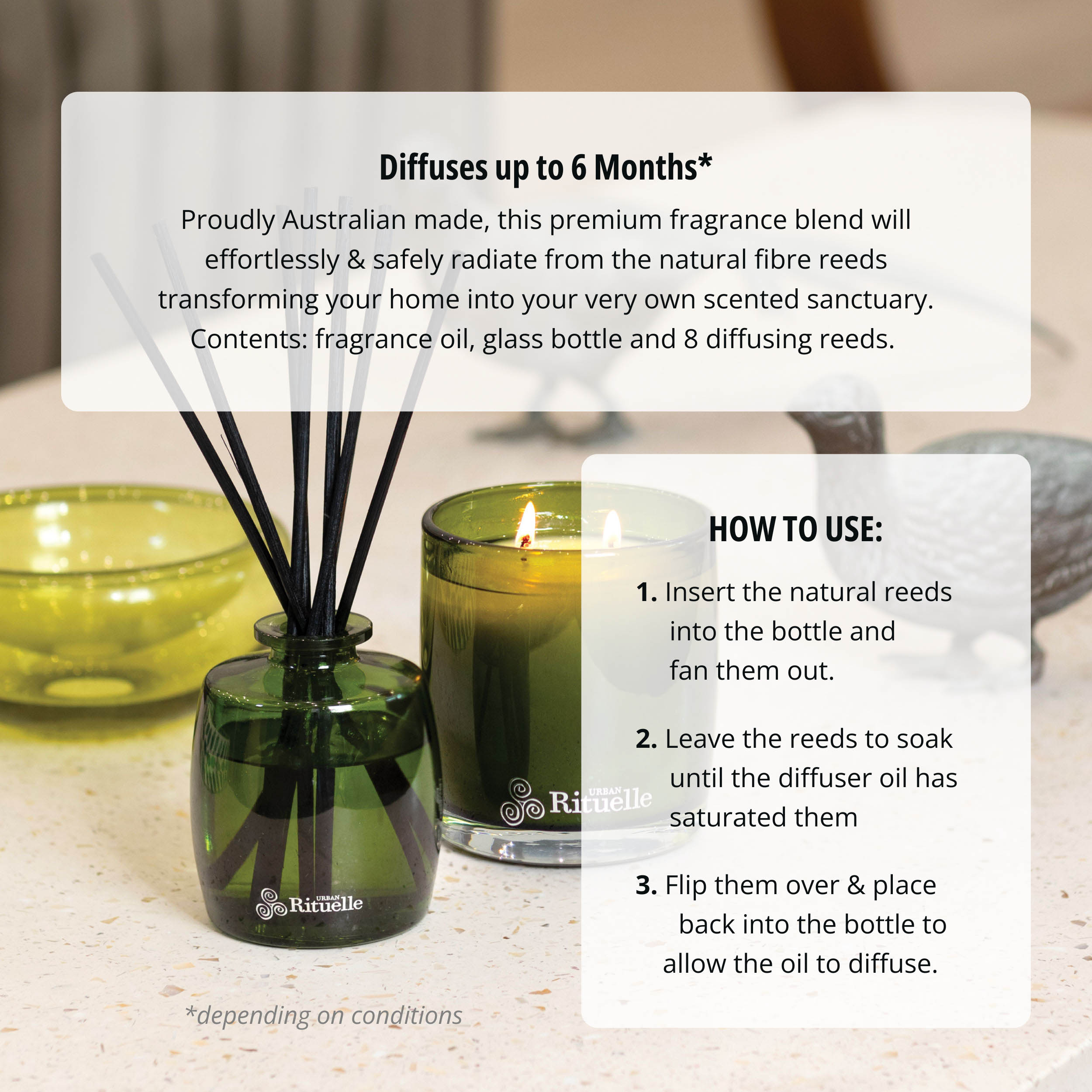 Lemongrass, Lemon Myrtle, Grapefruit & Eucalyptus<br> Fragrance Diffuser Set | 220ml