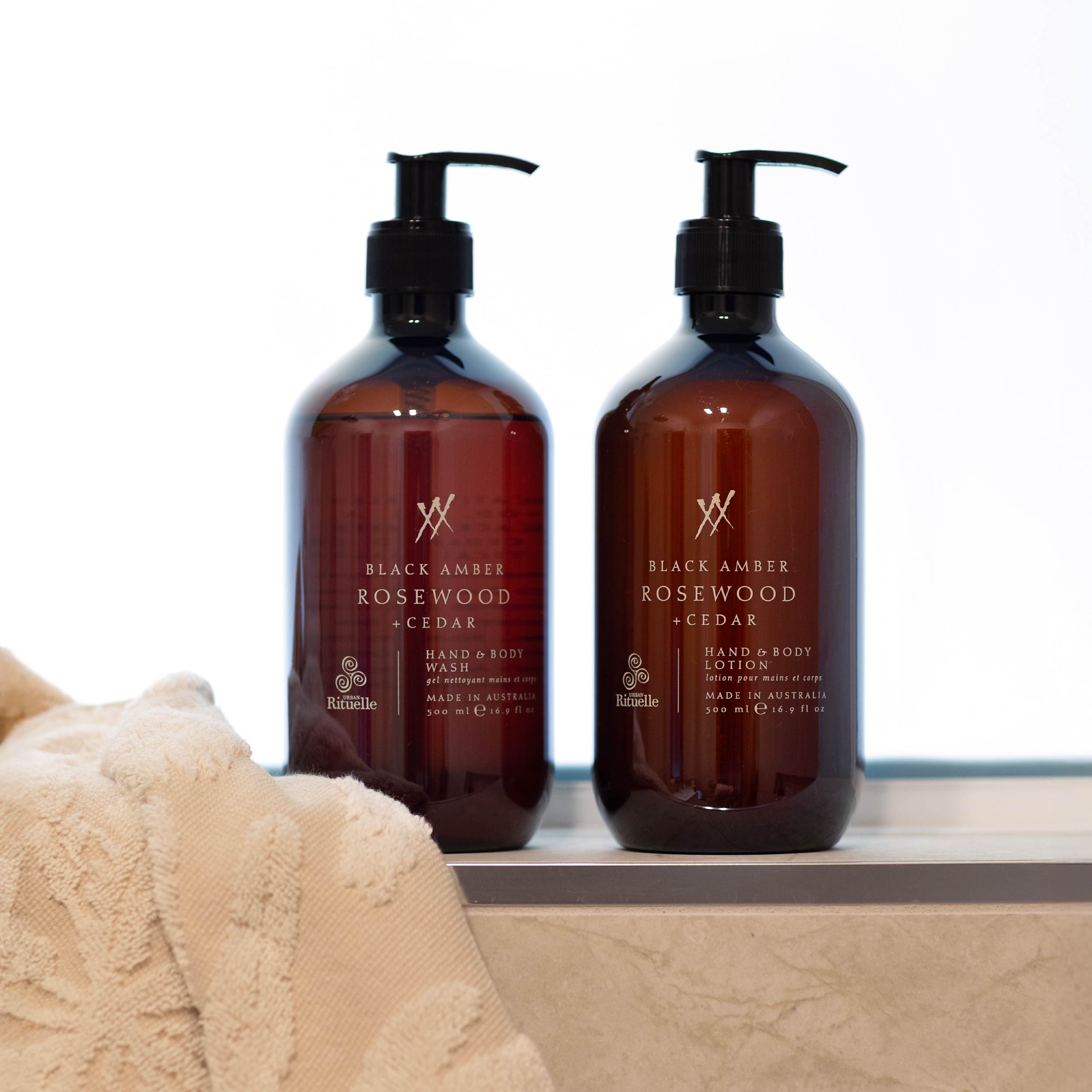 Black Amber, Rosewood & Cedar<br> Cleanse & Nourish Gift Duet | 2 x 500ml