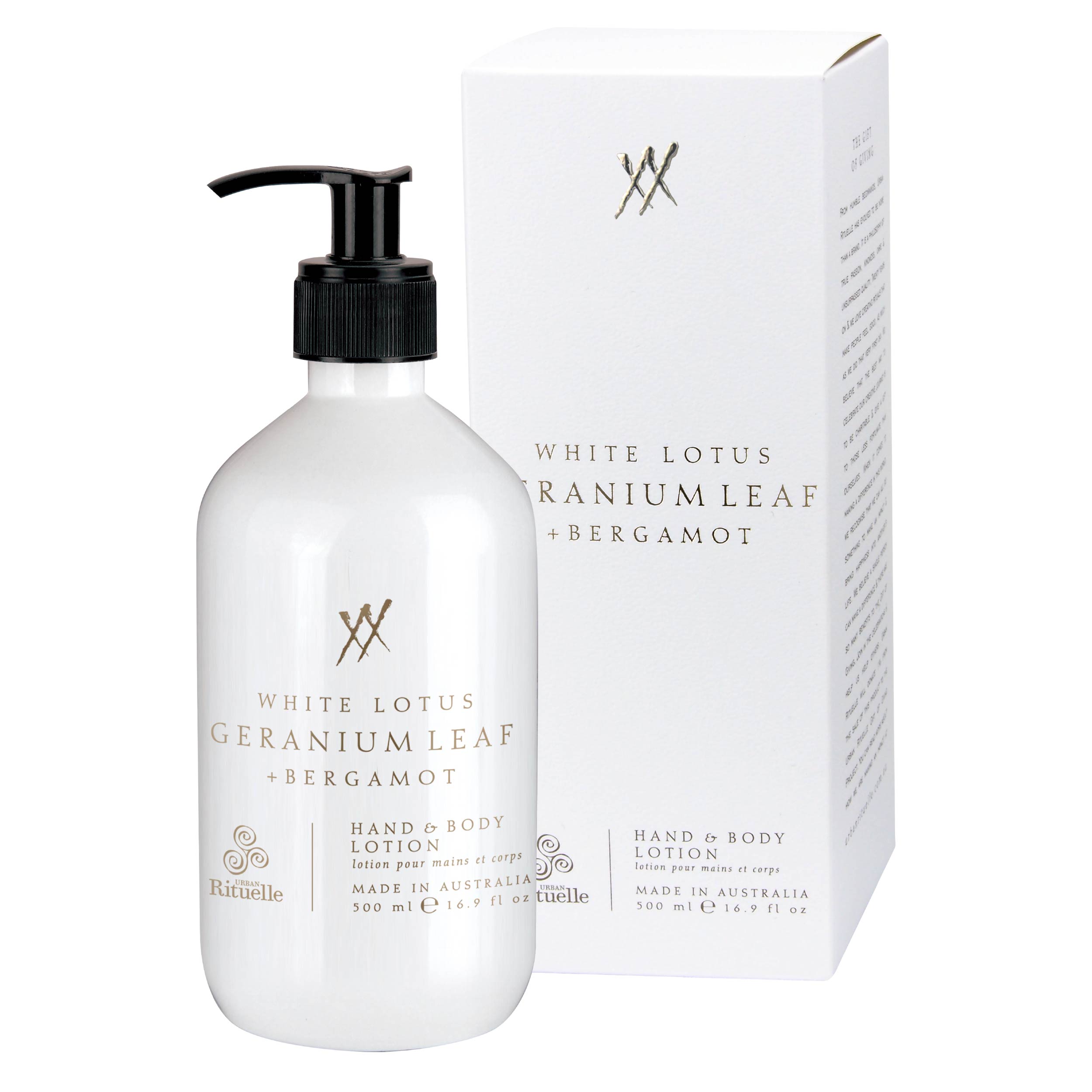 White Lotus, Geranium Leaf & Bergamot<br> TESTER: Hand & Body Lotion