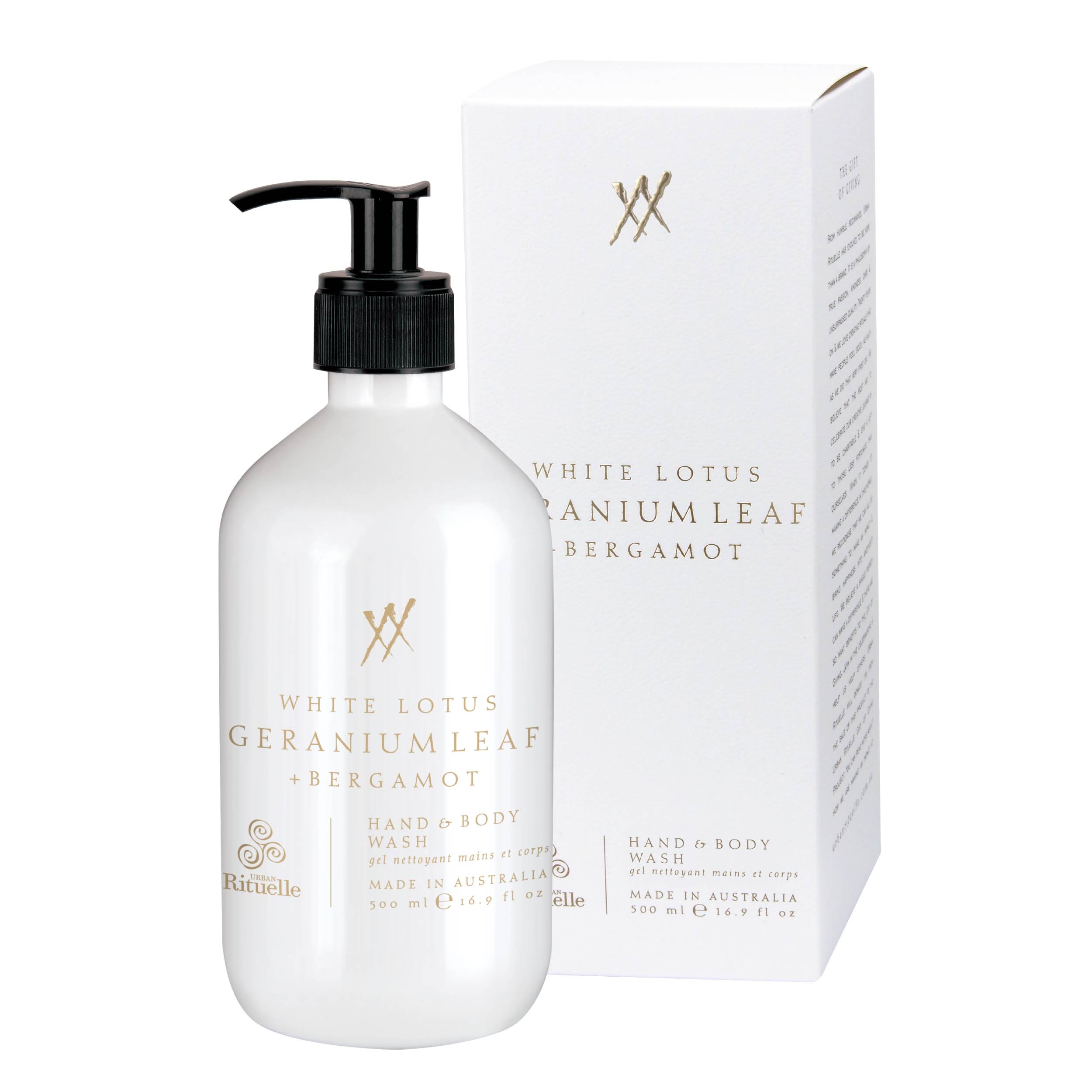 White Lotus, Geranium Leaf & Bergamot<br> Hand & Body Wash | 500ml