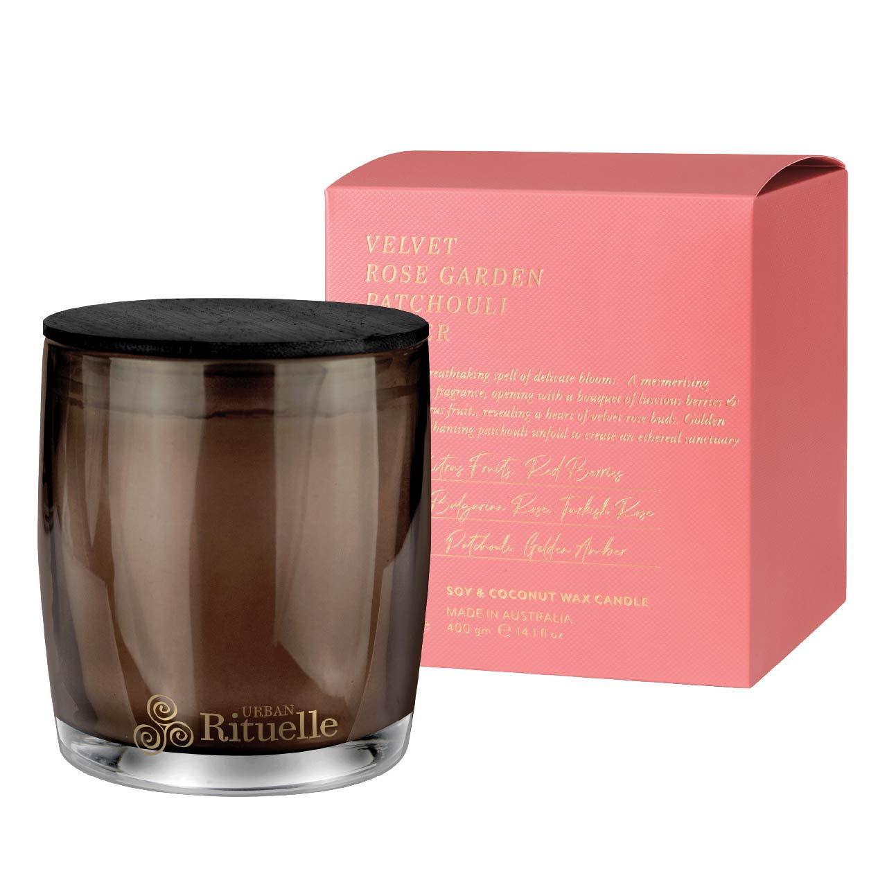Velvet Rose Garden, Patchouli, Amber<br> TESTER: Scented Soy Candle - 400gm