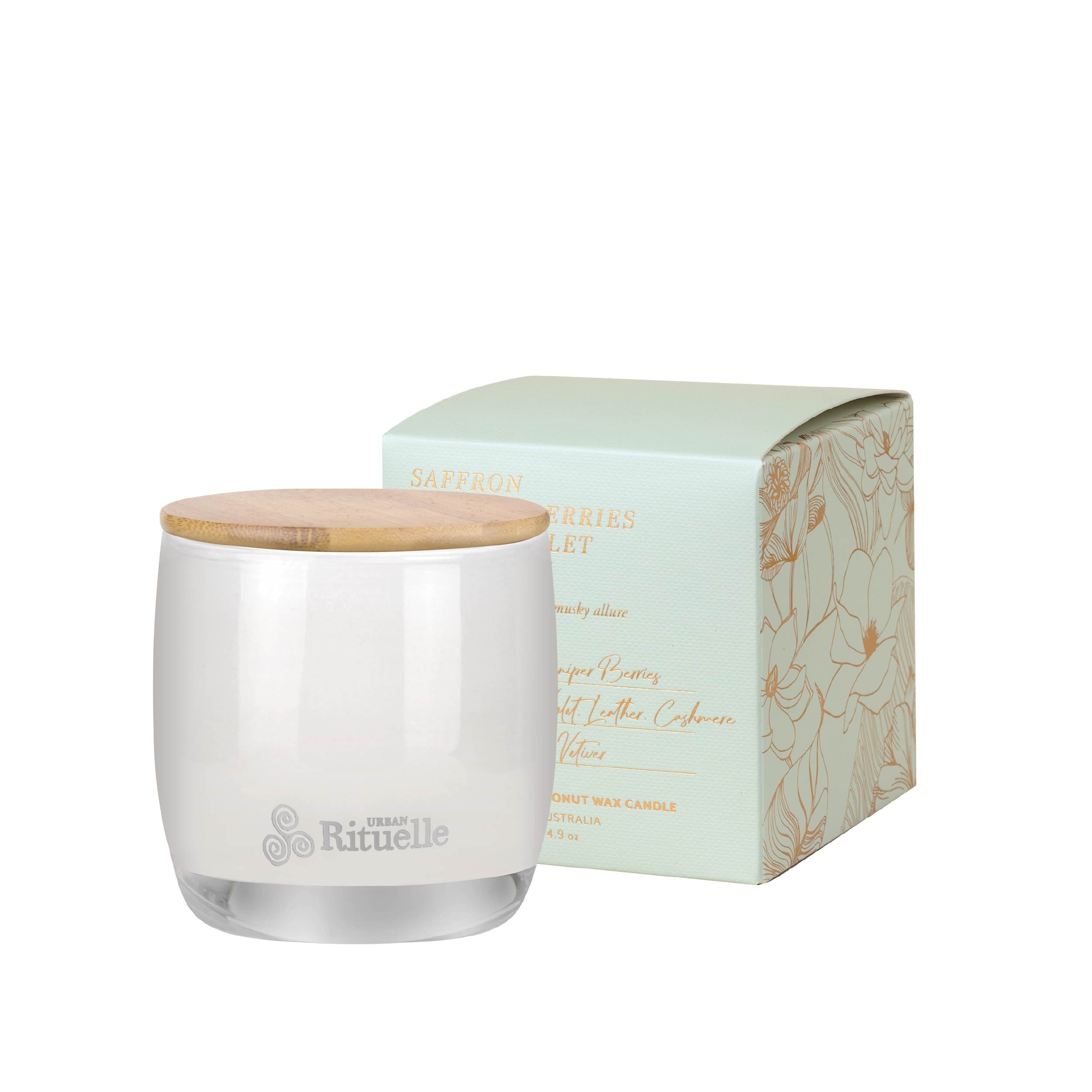 Saffron, Juniper Berries, Black Violet, Raspberry<br> Scented Soy Candle | 140gm