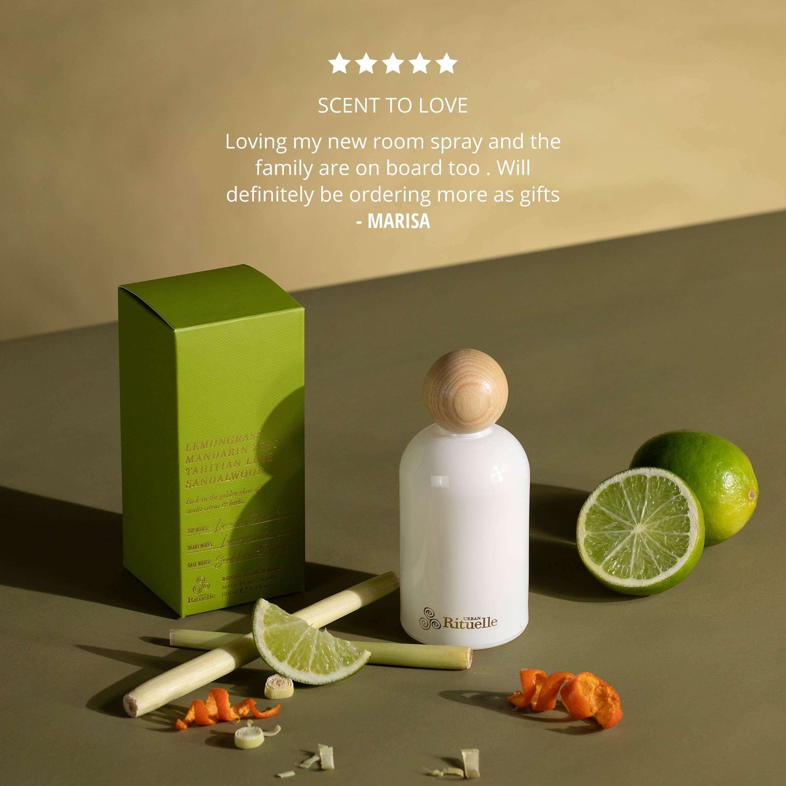 Apotheca Single Fragrance Package - Lemongrass, Mandarin Zest, Tahitian Lime, Sandalwood