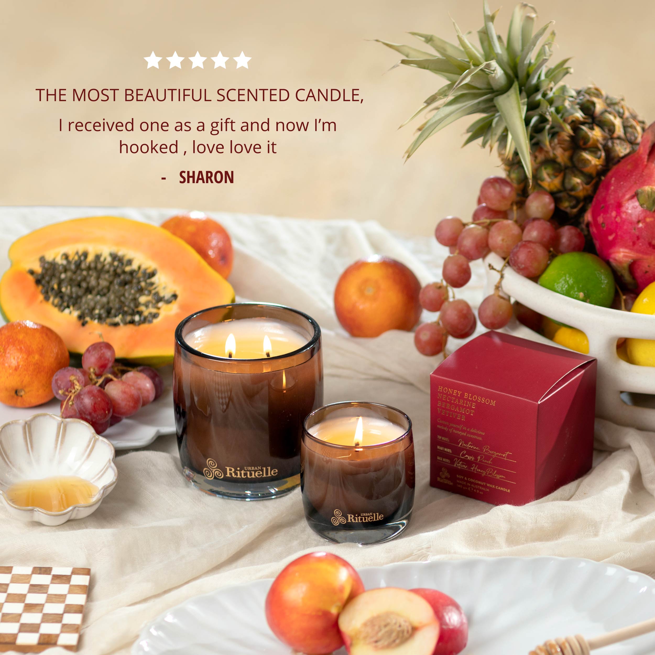 Apotheca Single Fragrance Package - Nectarine, Honey Blossom, Bergamot, Vetiver