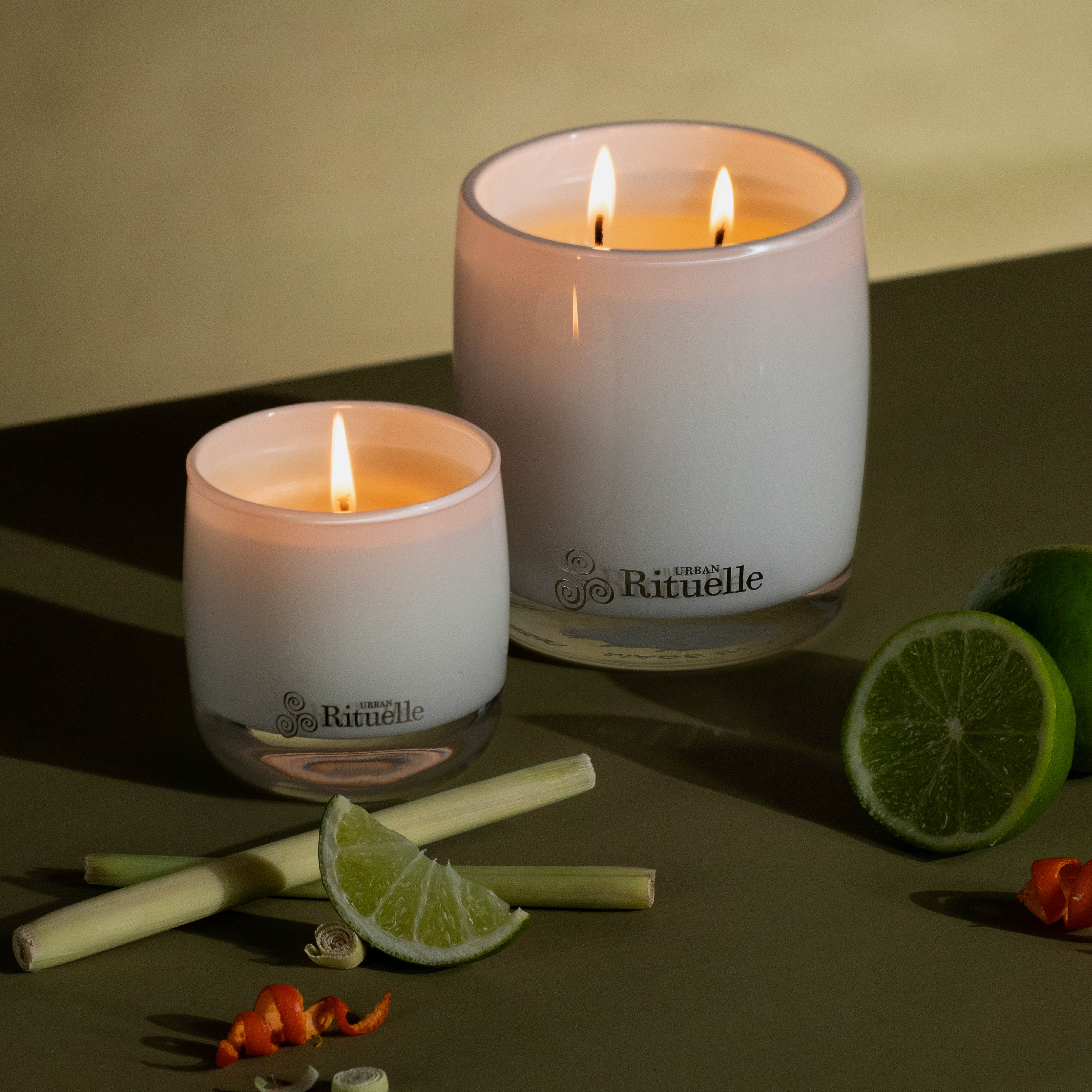 Lemongrass, Mandarin Zest, Tahitian Lime, Sandalwood<br> Scented Soy Candle | 400gm