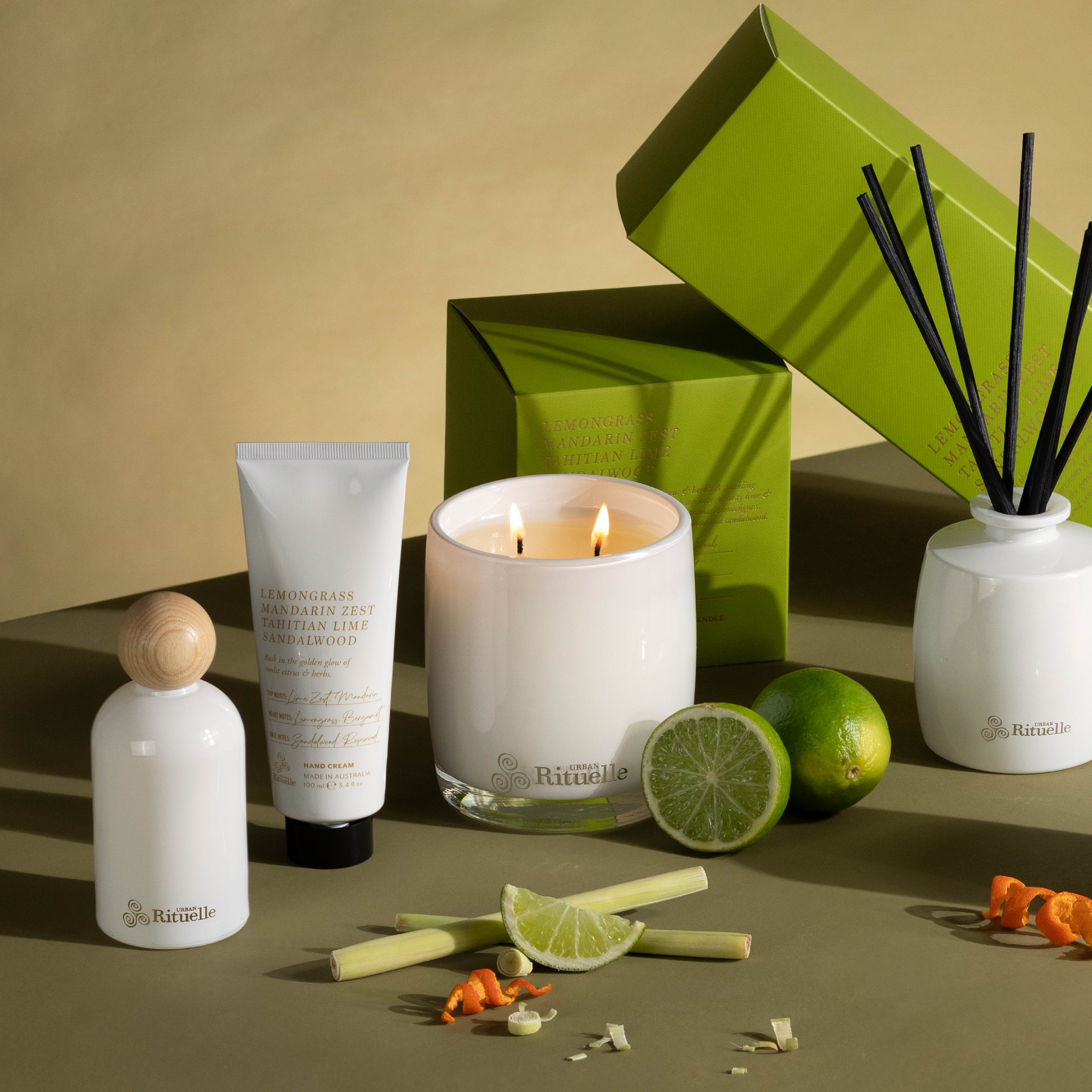 Apotheca Single Fragrance Package - Lemongrass, Mandarin Zest, Tahitian Lime, Sandalwood