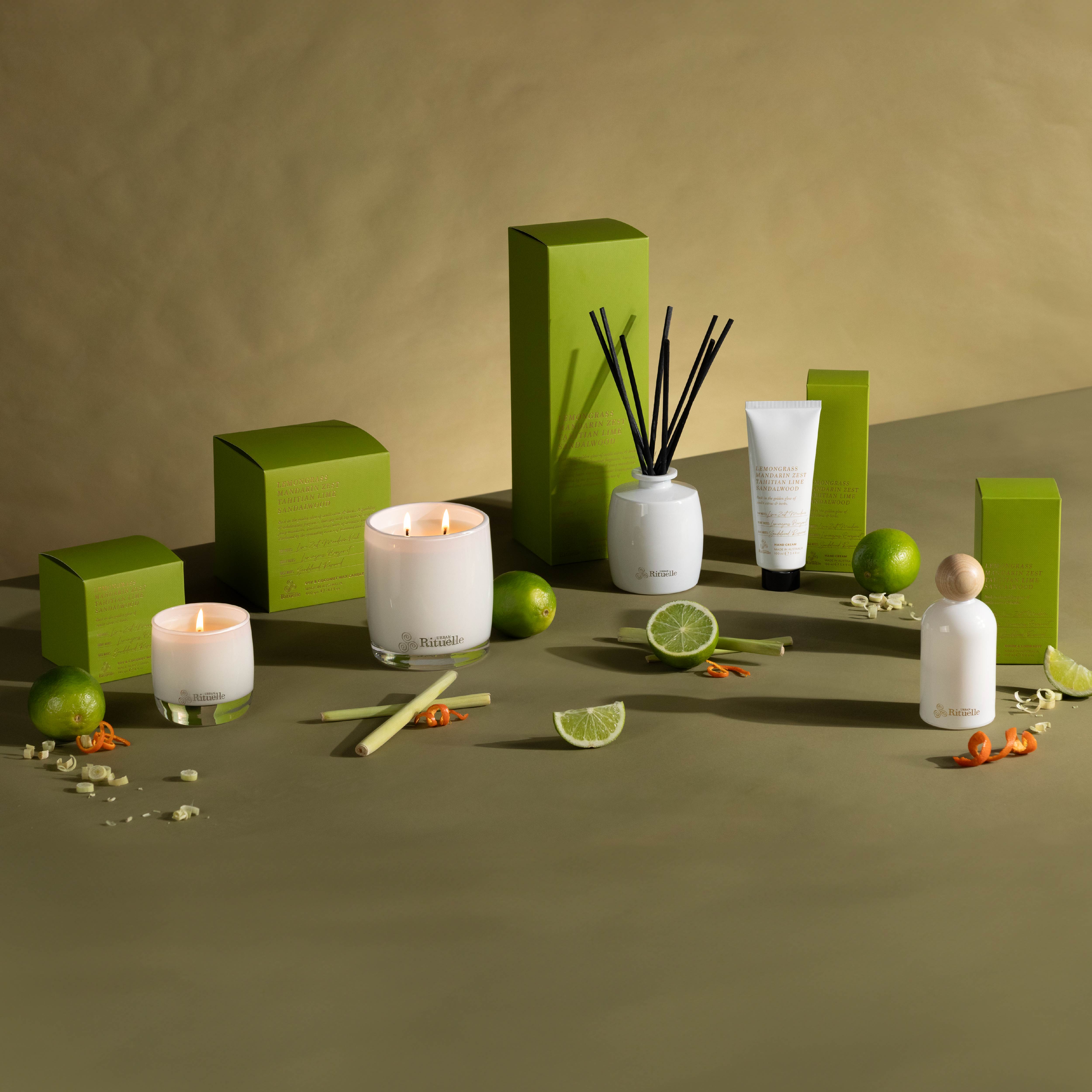 Apotheca Single Fragrance Package - Lemongrass, Mandarin Zest, Tahitian Lime, Sandalwood