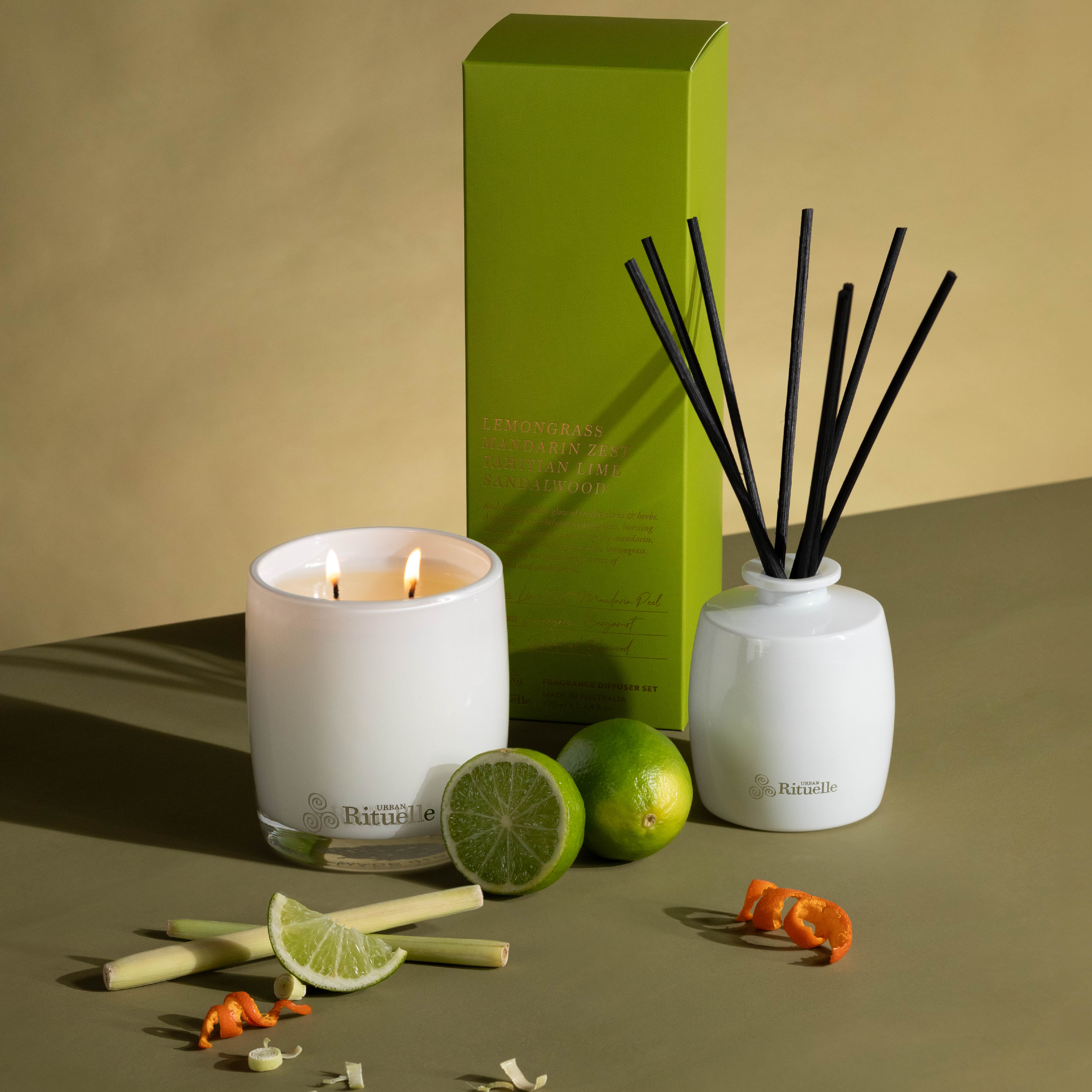 Lemongrass, Mandarin Zest, Tahitian Lime, Sandalwood<br> TESTER: Fragrance Diffuser Set | 220ml