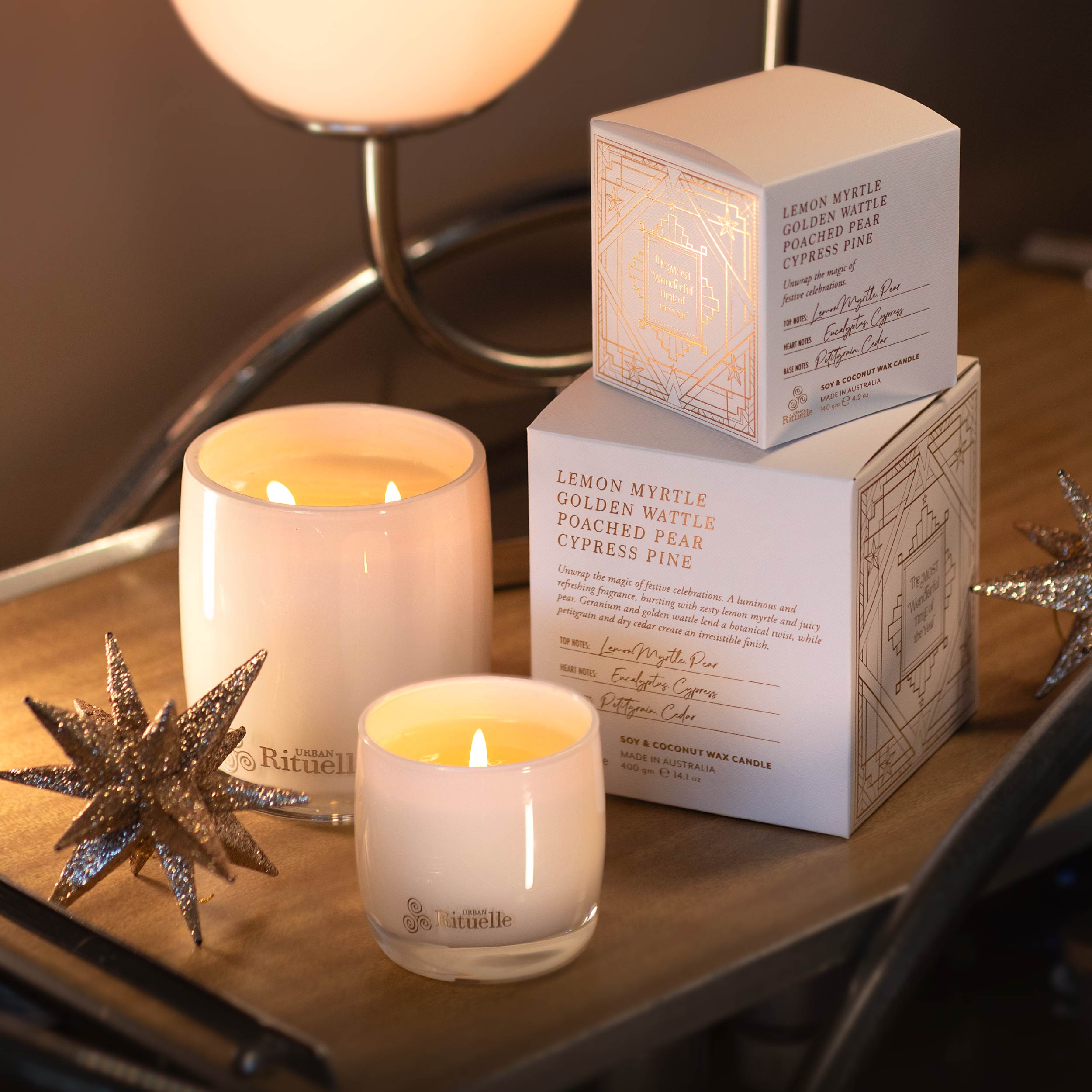 Apotheca Single Fragrance Package - Lemon Myrtle, Golden Wattle, Poached Pear, Cypress Pine