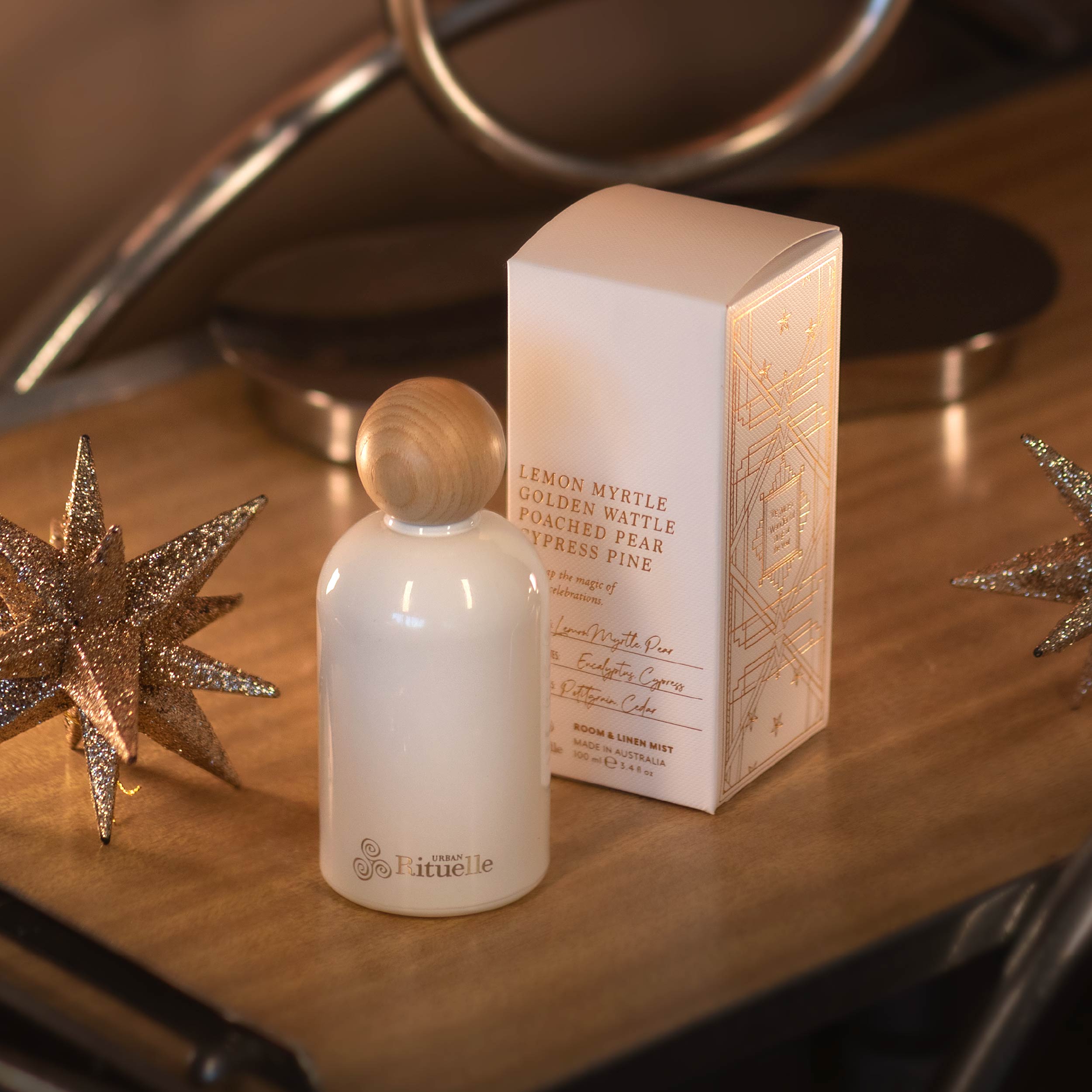 Lemon Myrtle, Golden Wattle, Poached Pear, Cypress Pine<br>Room & Linen Mist | 100ml