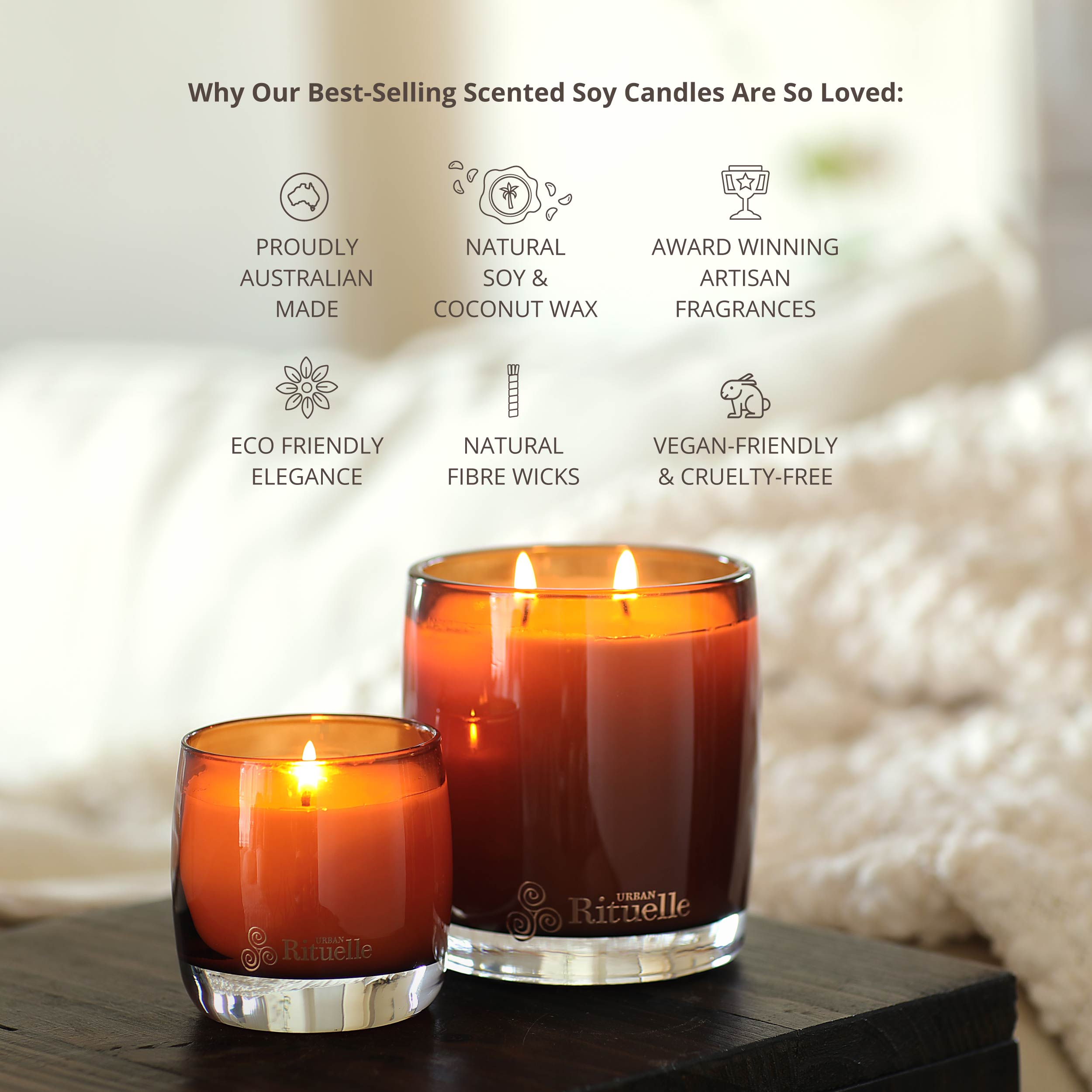 Mandarin, Basil & Lime<br> Scented Soy Candle | 400gm