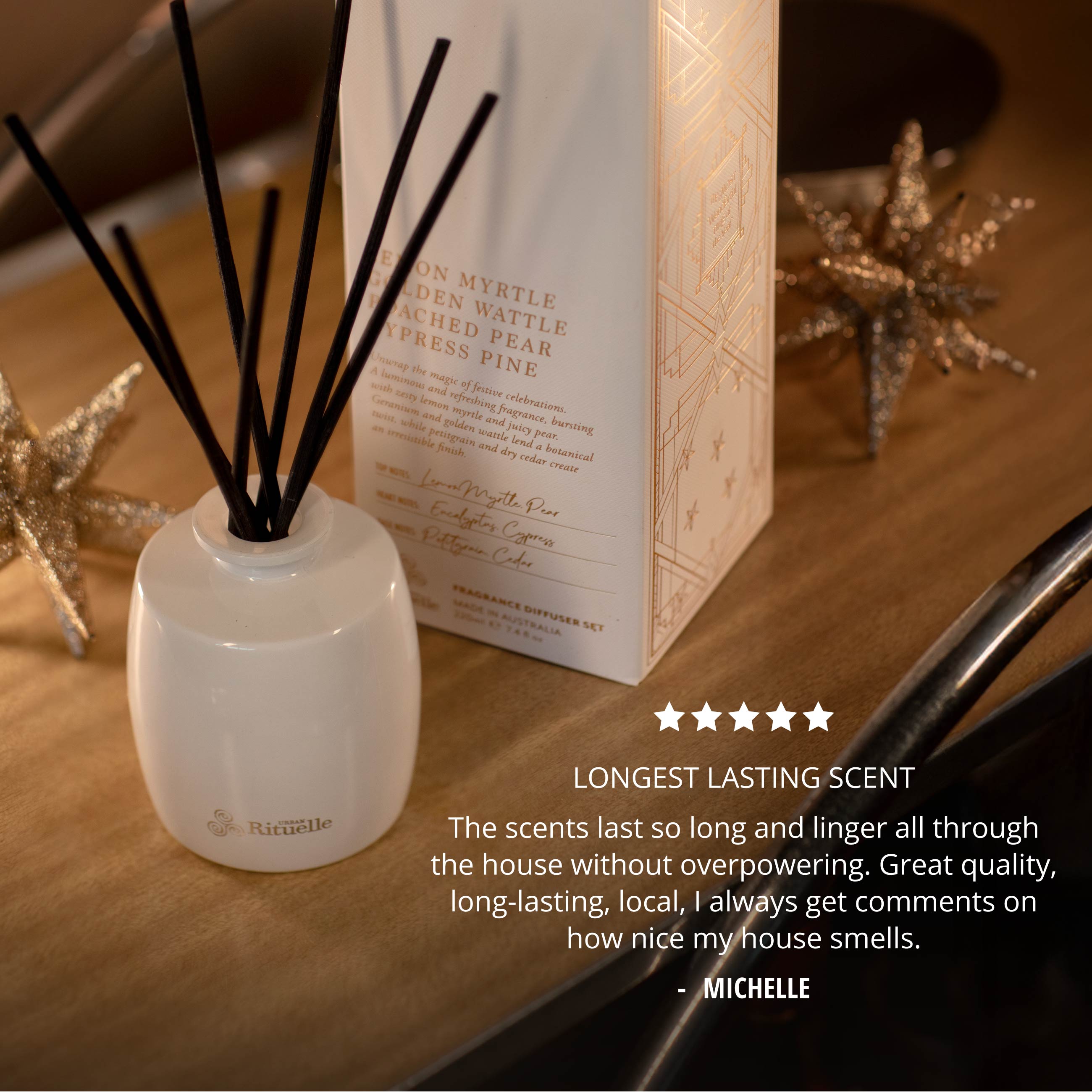 Apotheca Single Fragrance Package - Lemon Myrtle, Golden Wattle, Poached Pear, Cypress Pine