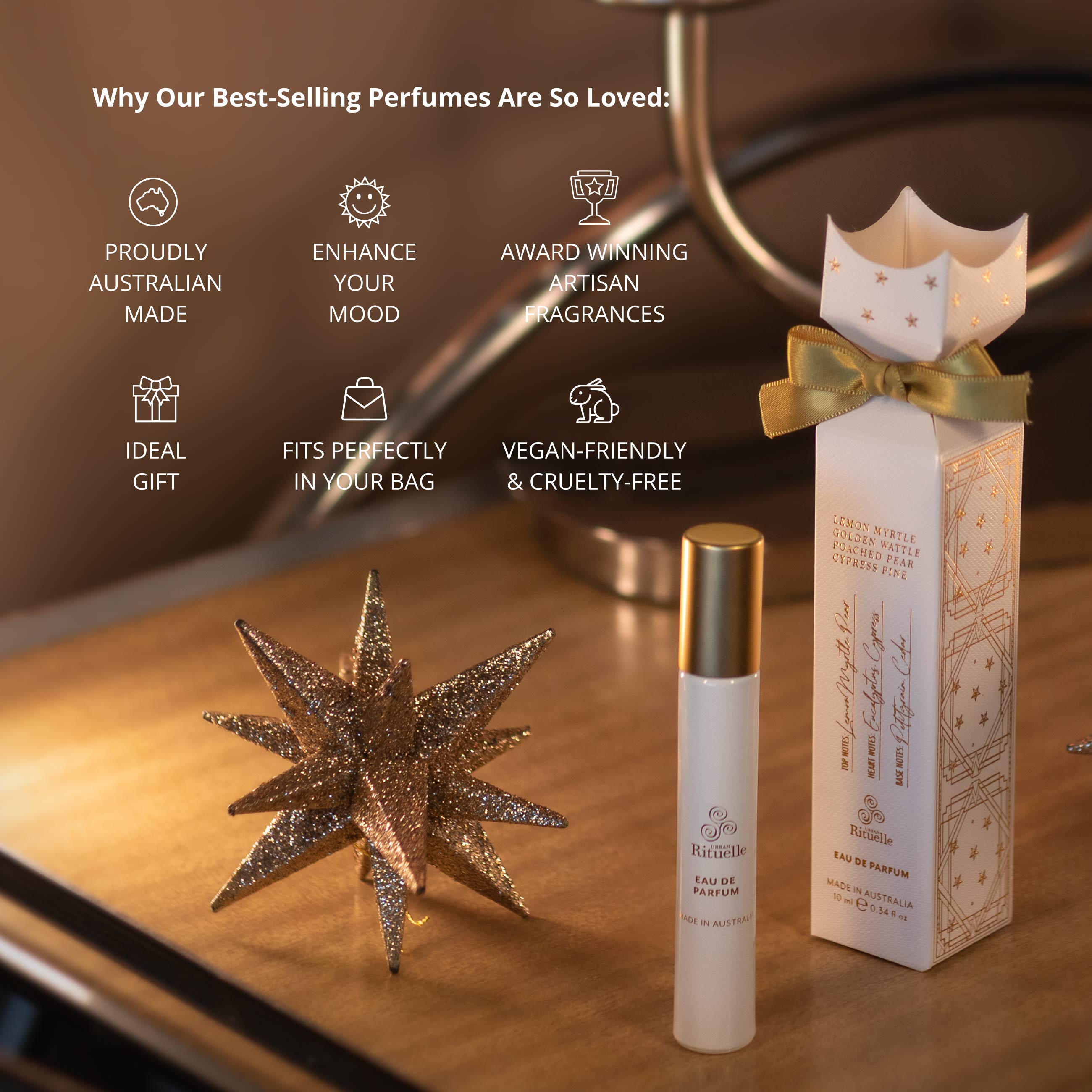 Lemon Myrtle, Golden Wattle, Poached Pear, Cypress Pine<br> Eau De Parfum | 10ml