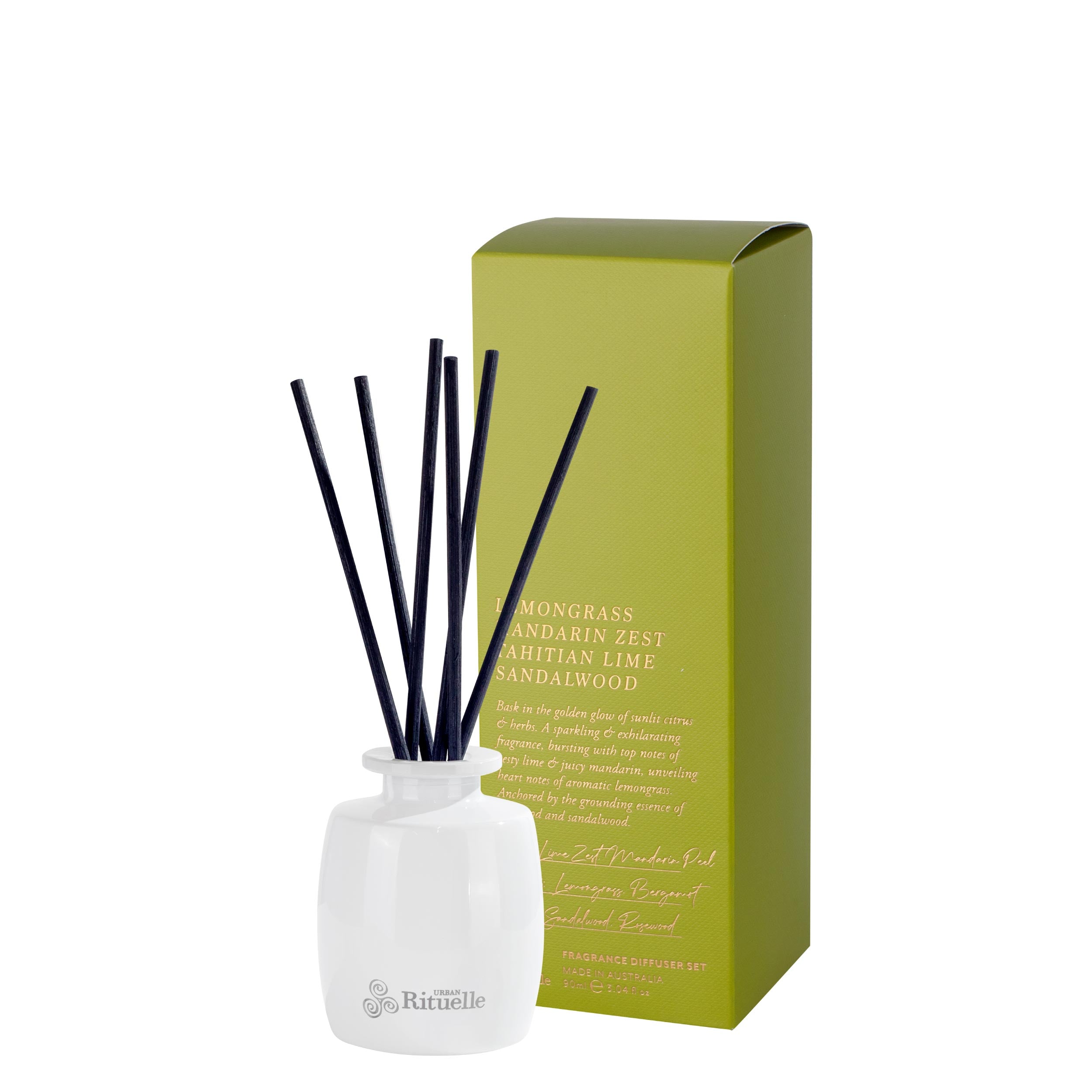 Lemongrass, Mandarin Zest, Tahitian Lime, Sandalwood<br>TESTER: Fragrance Diffuser Set | 90ml