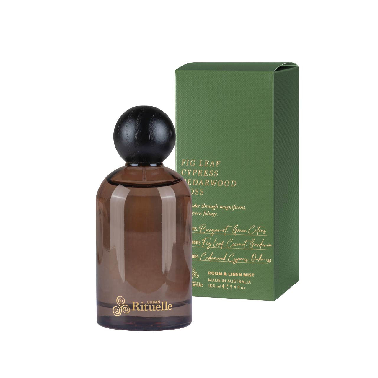 Fig Leaf, Cypress, Cedarwood, Moss<br> TESTER: Room & Linen Mist
