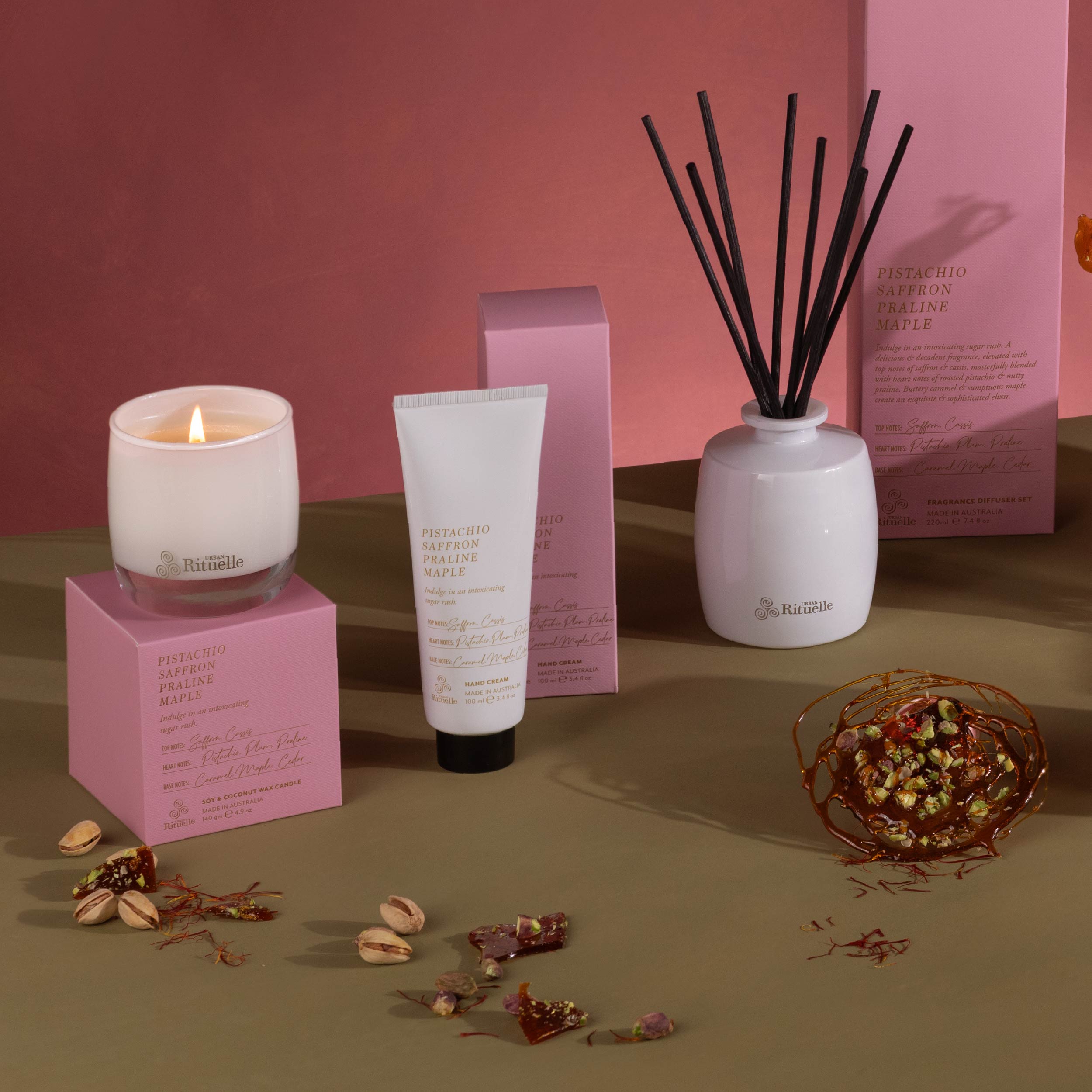 Apotheca Single Fragrance Package - Pistachio, Saffron, Praline, Maple