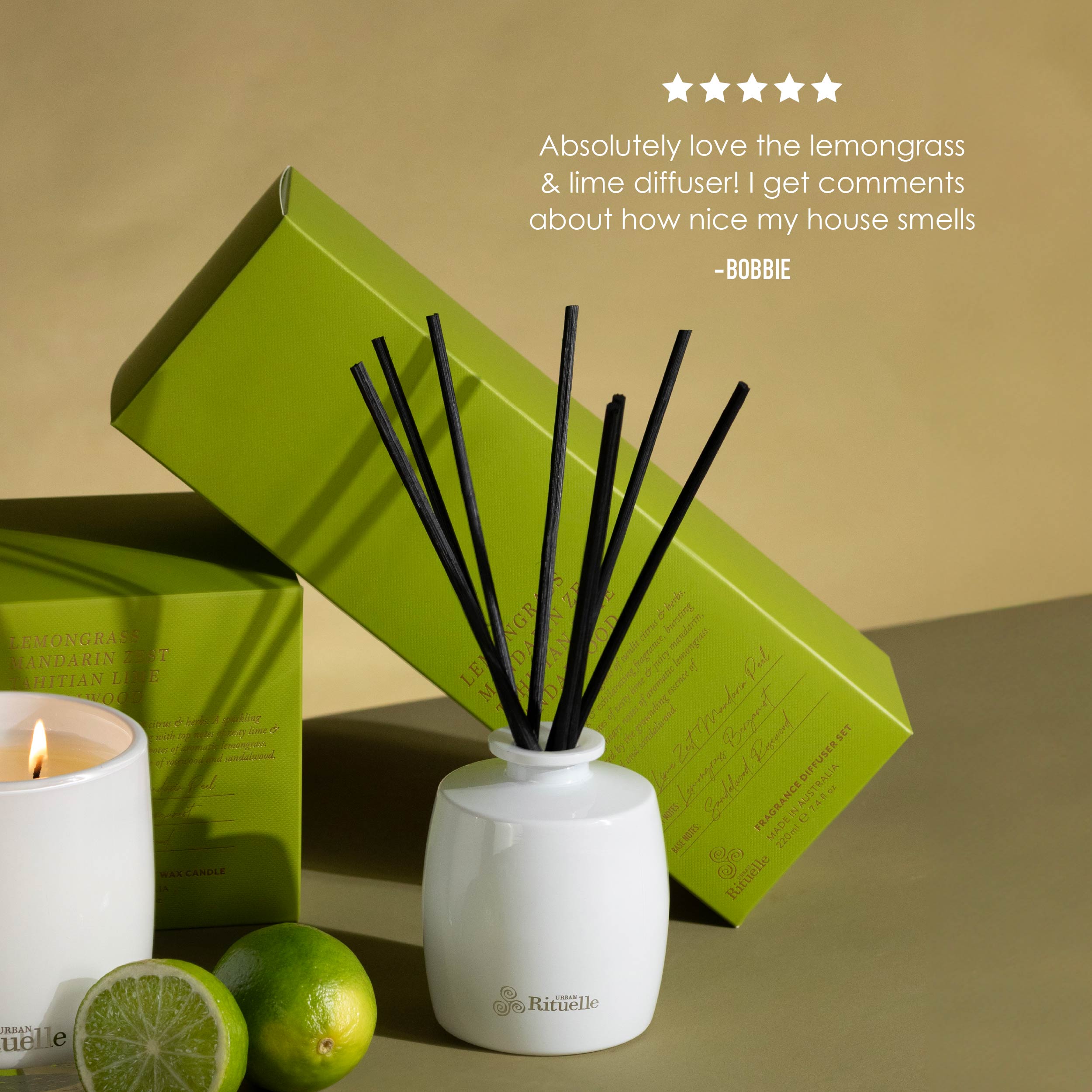 Apotheca Single Fragrance Package - Lemongrass, Mandarin Zest, Tahitian Lime, Sandalwood
