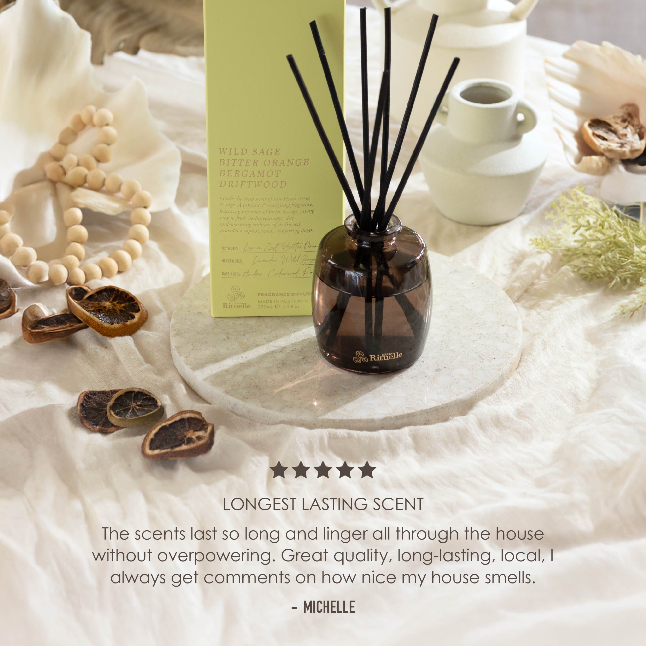 Apotheca Single Fragrance Package - Wild Sage, Bitter Orange, Bergamot, Driftwood