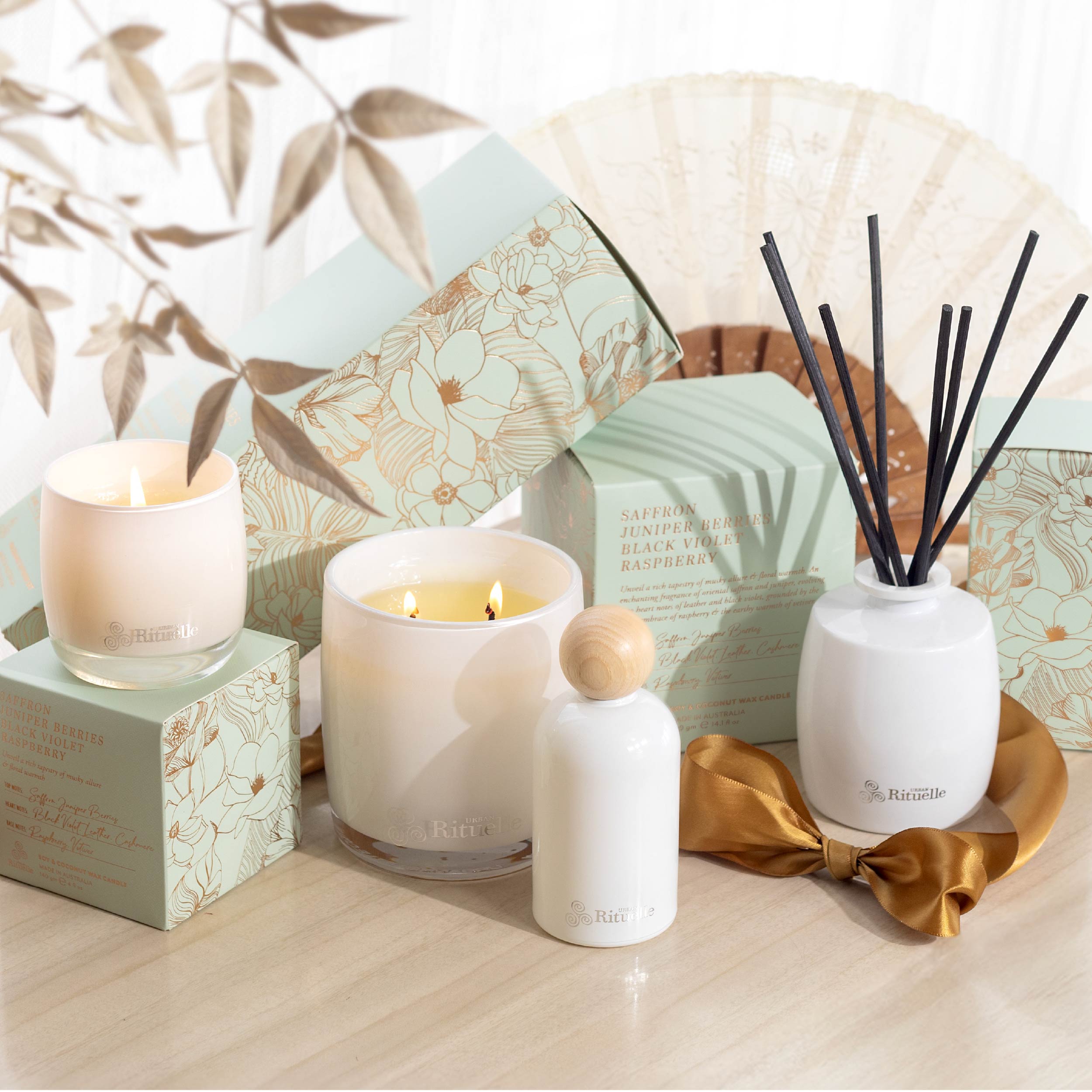 Apotheca Single Fragrance Package - Saffron, Juniper Berries, Black Violet, Raspberry