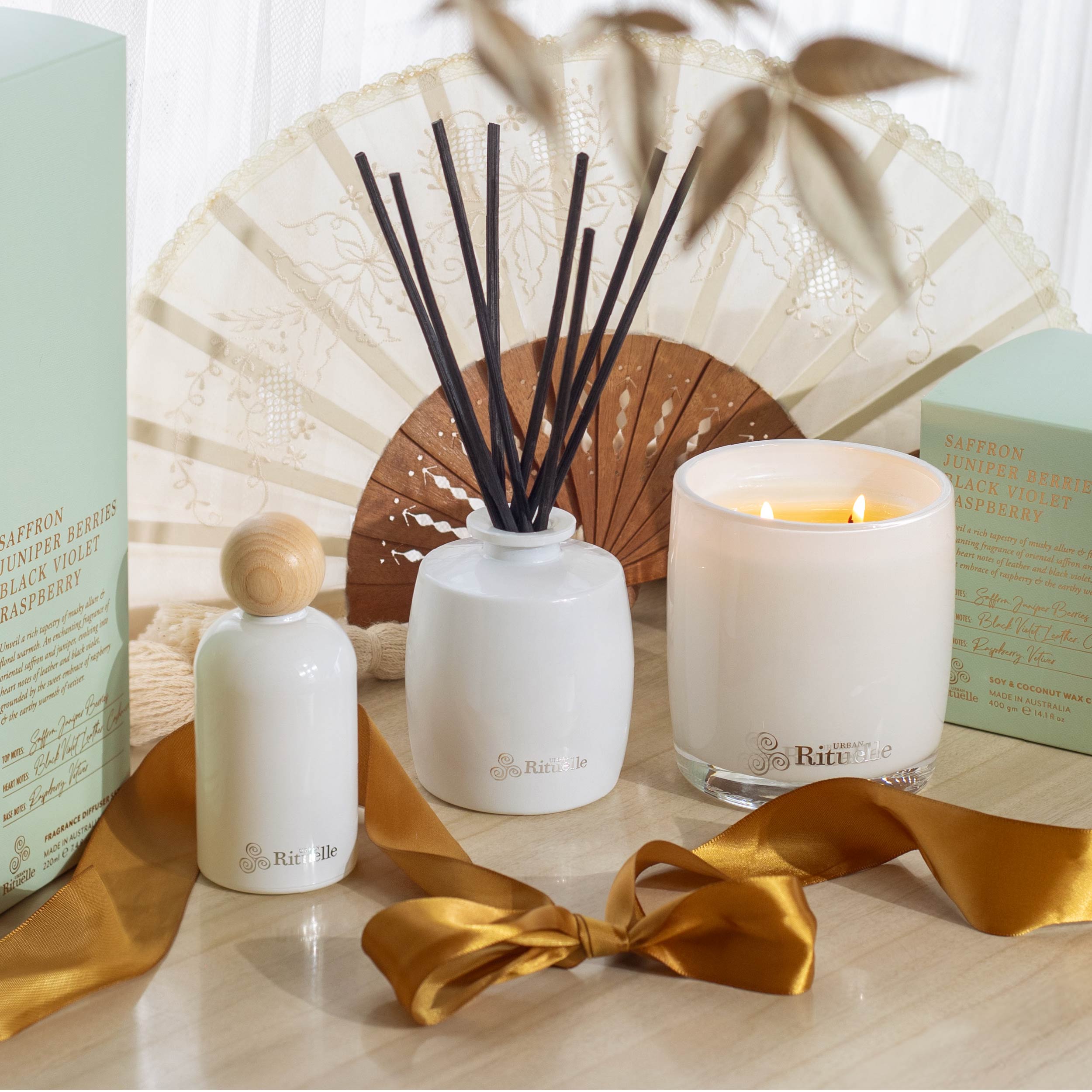 Apotheca Single Fragrance Package - Saffron, Juniper Berries, Black Violet, Raspberry