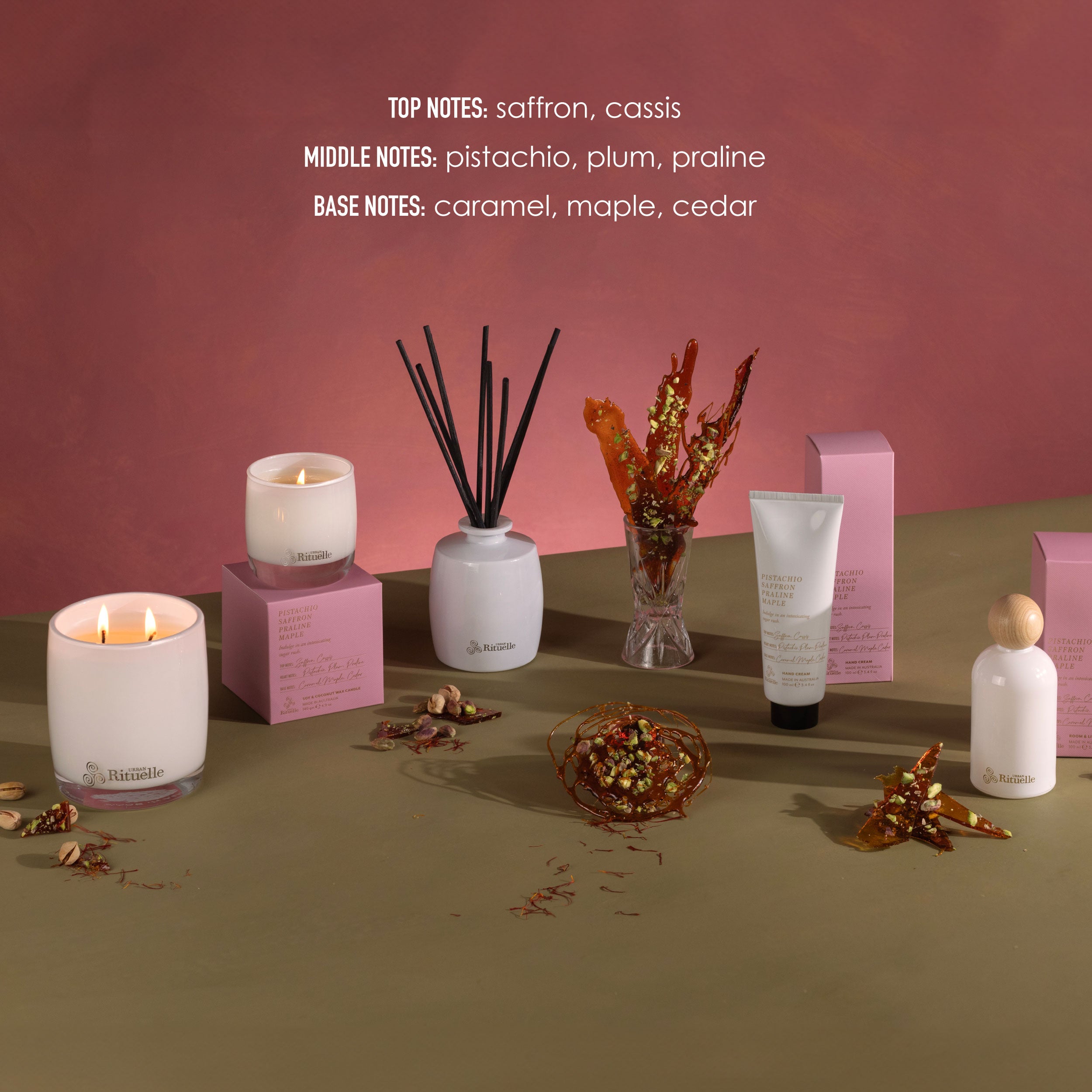 Apotheca Single Fragrance Package - Pistachio, Saffron, Praline, Maple