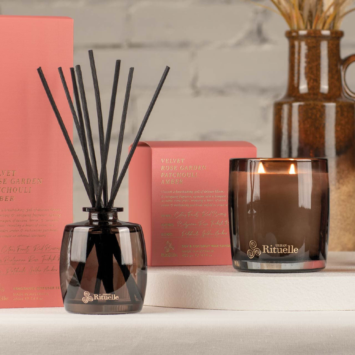 Velvet Rose Garden, Patchouli, Amber<br> Fragrance Diffuser Set | 220ml