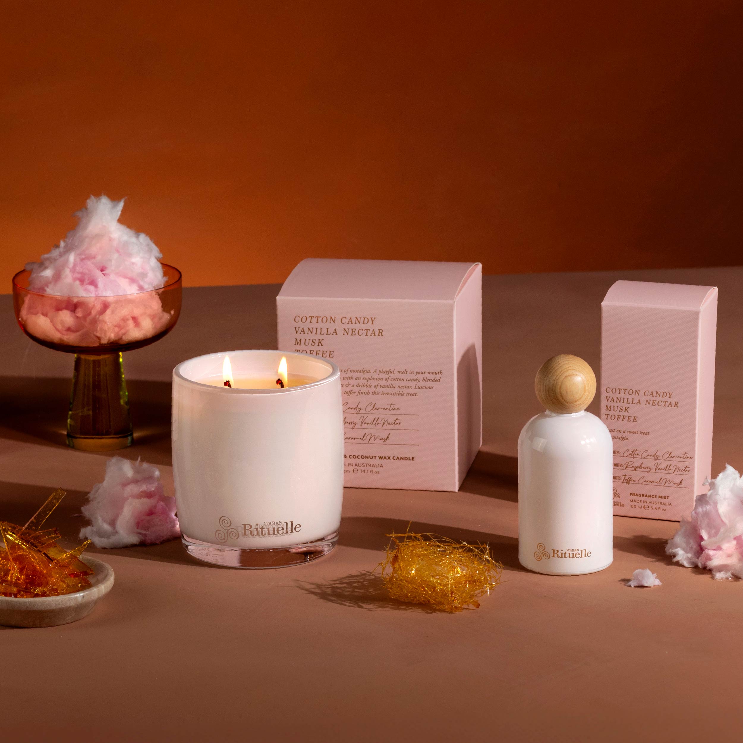 Apotheca Single Fragrance Package - Cotton Candy, Vanilla Nectar, Musk, Toffee