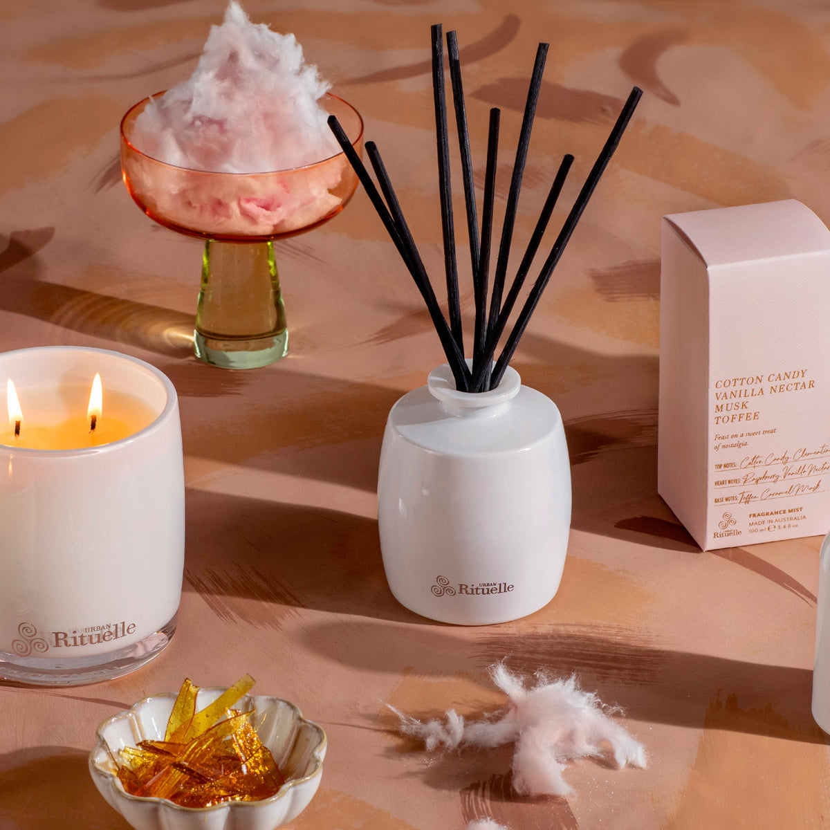 Cotton Candy, Vanilla Nectar, Musk, Toffee<br> Fragrance Diffuser Set | 220ml