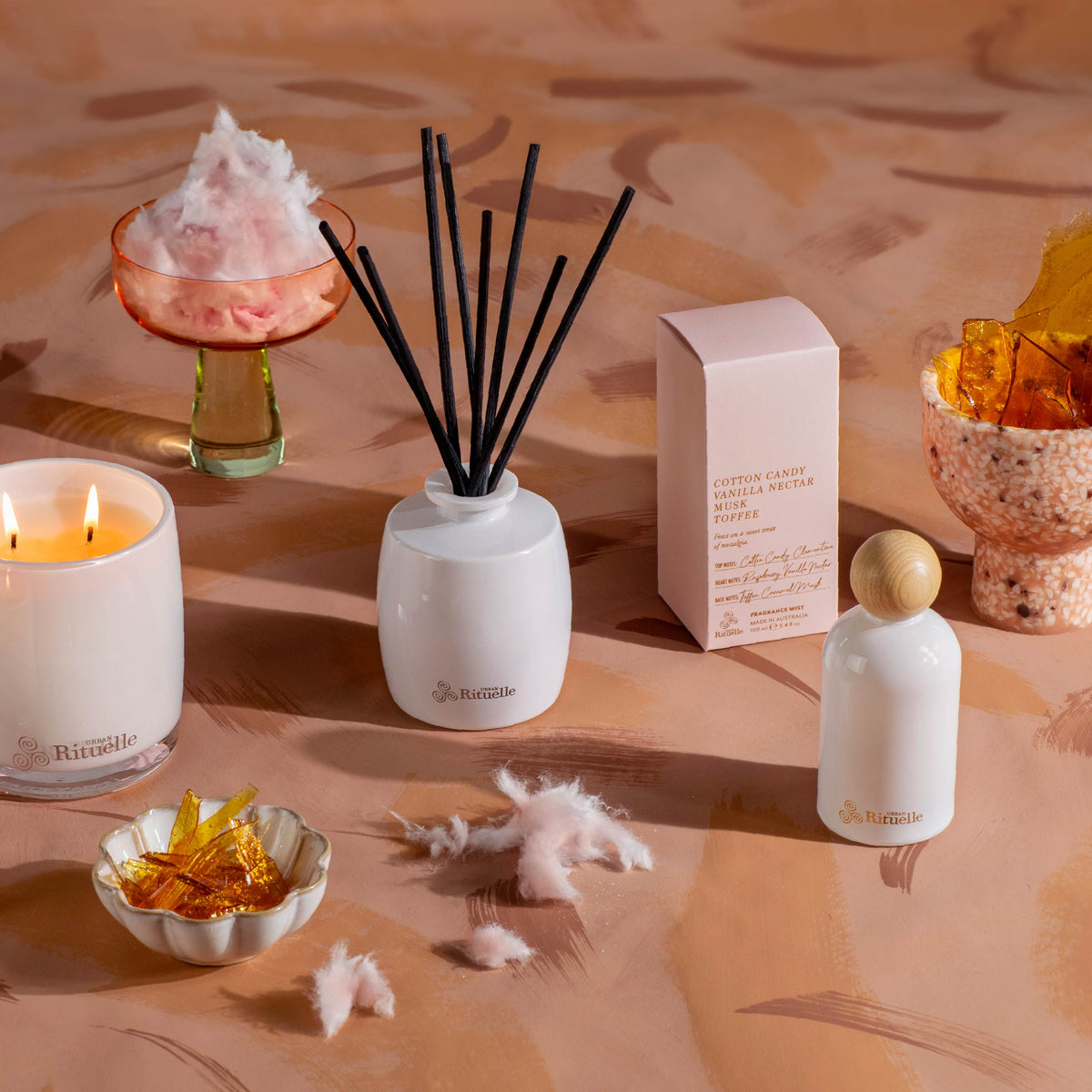 Cotton Candy, Vanilla Nectar, Musk, Toffee<br> Fragrance Diffuser Set | 220ml