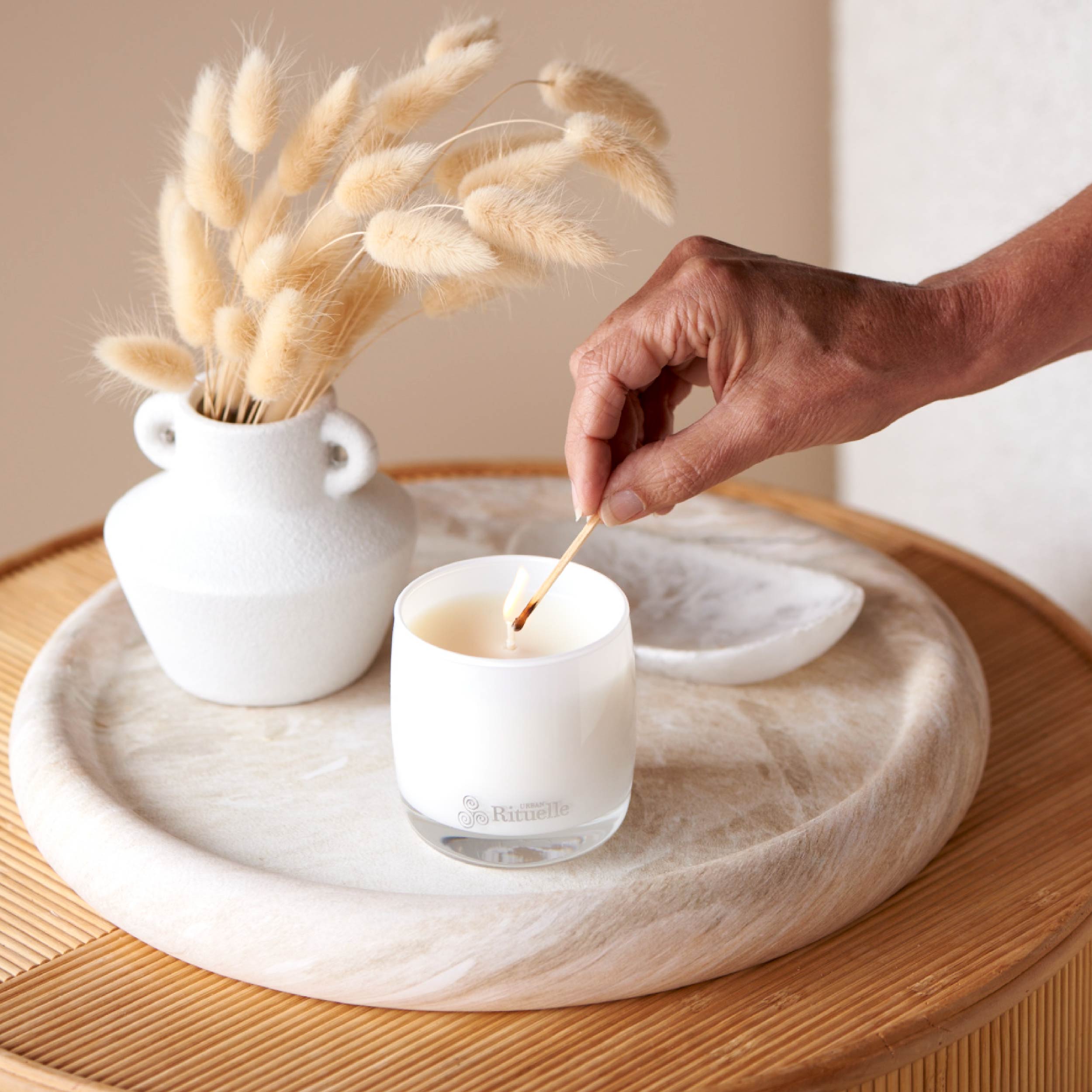 White Lotus, Geranium Leaf & Bergamot<br> Scented Soy Candle | 140gm