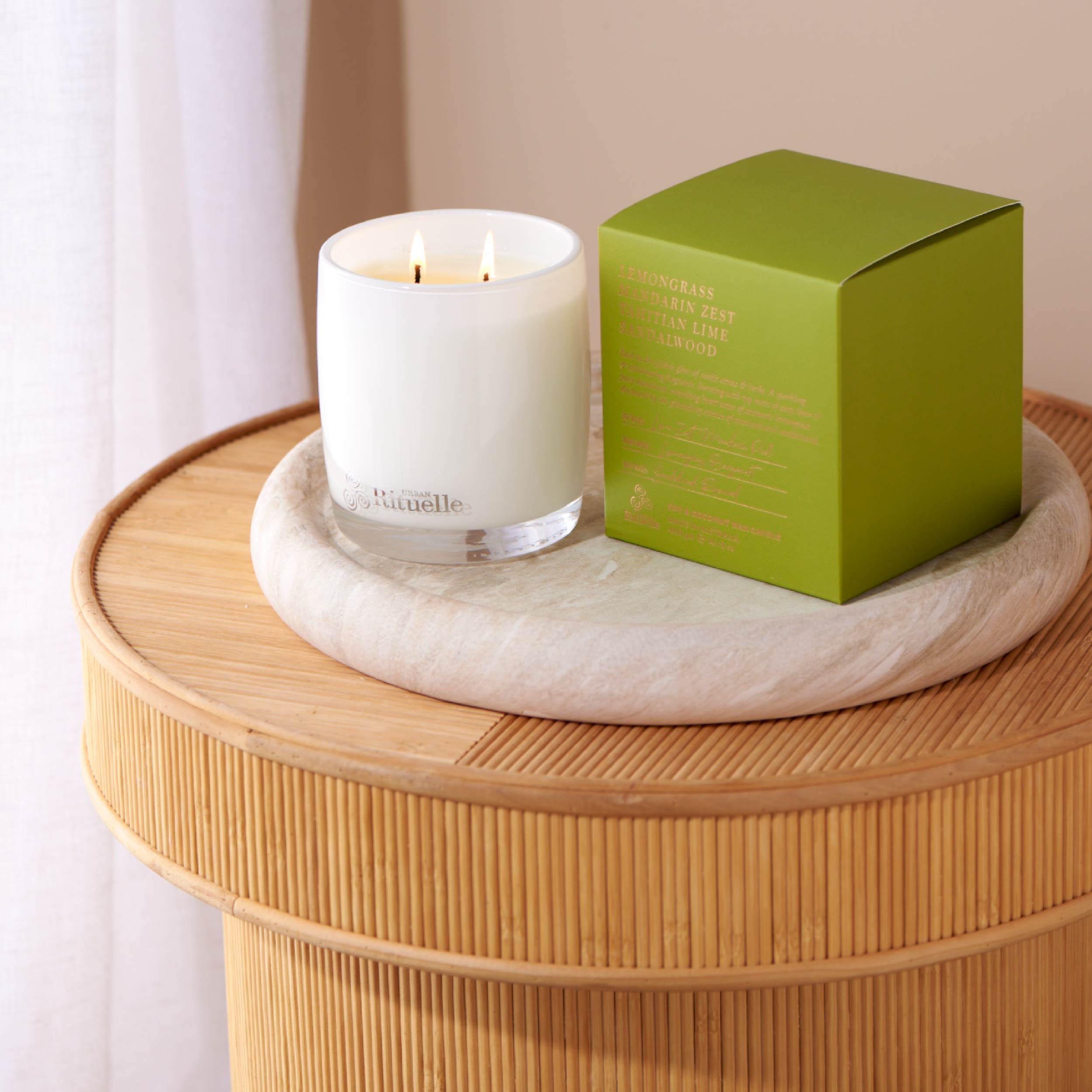 Lemongrass, Mandarin Zest, Tahitian Lime, Sandalwood<br> Scented Soy Candle | 400gm
