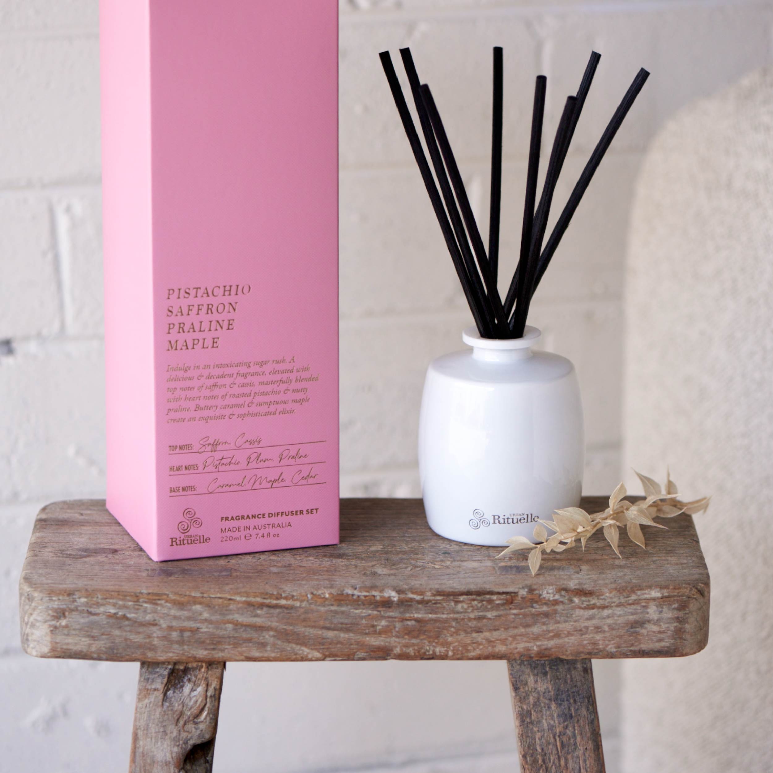Pistachio, Saffron, Praline, Maple<br> Fragrance Diffuser Set | 220ml