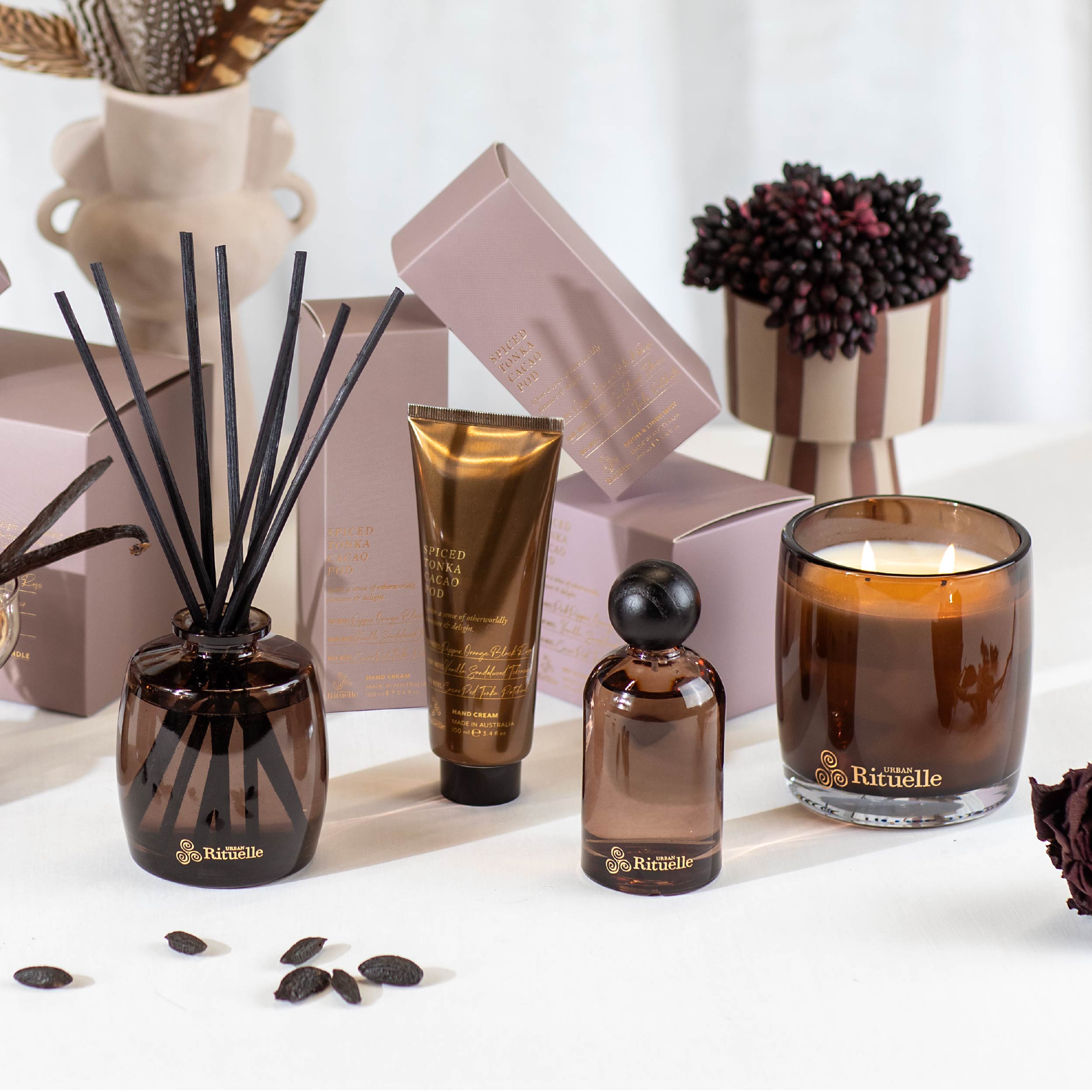 Spiced Tonka, Cacao Pod<br> TESTER: Fragrance Diffuser Set