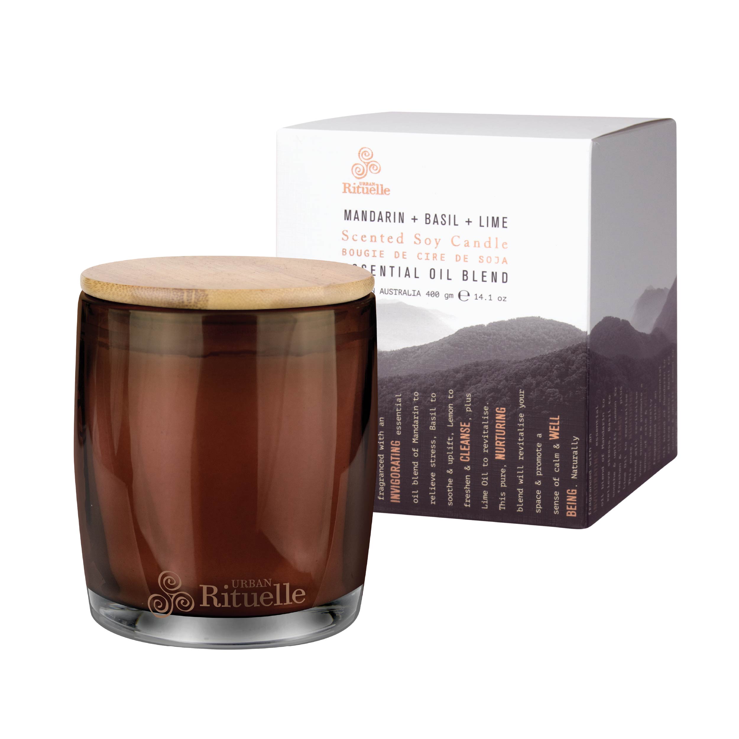 Mandarin, Basil & Lime<br> Scented Soy Candle | 400gm