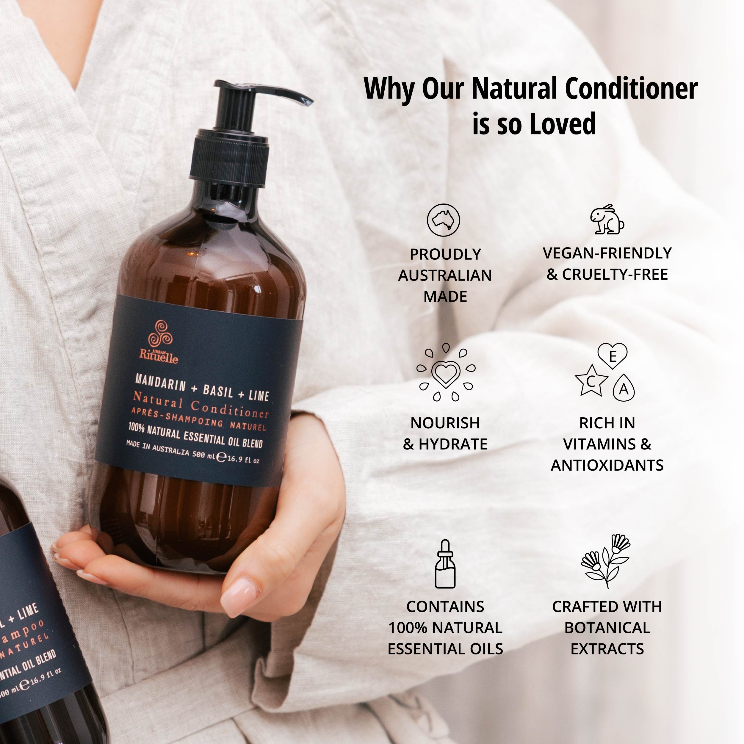 Mandarin, Basil & Lime<br> Natural Conditioner | 500ml