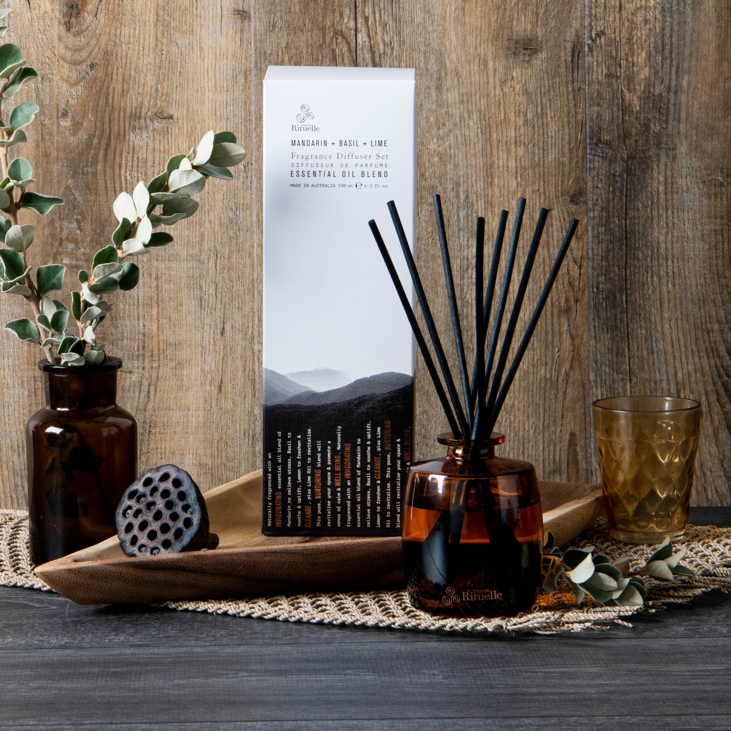 Mandarin, Basil & Lime<br> Fragrance Diffuser Set | 220ml