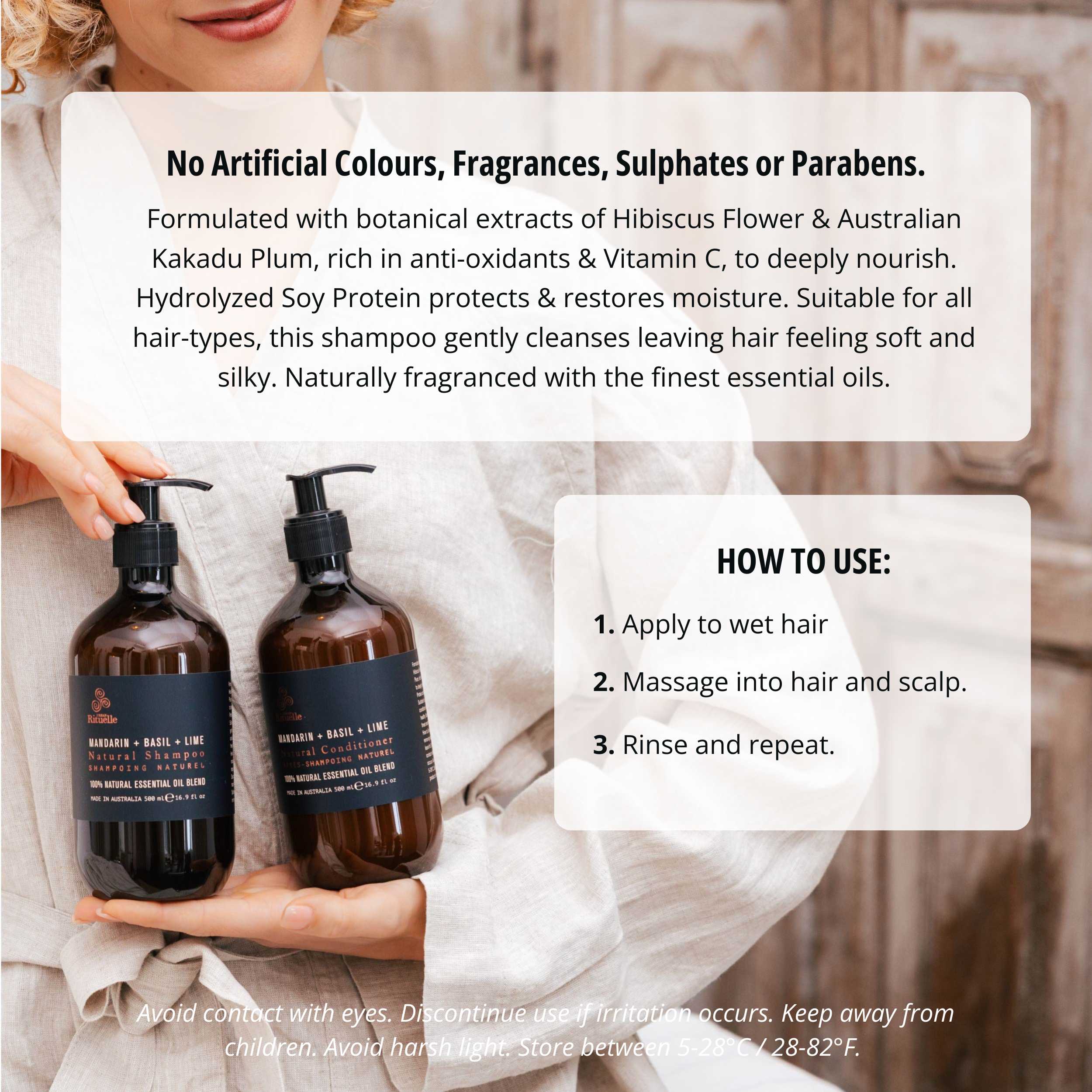 Mandarin, Basil & Lime<br> Natural Shampoo | 500ml