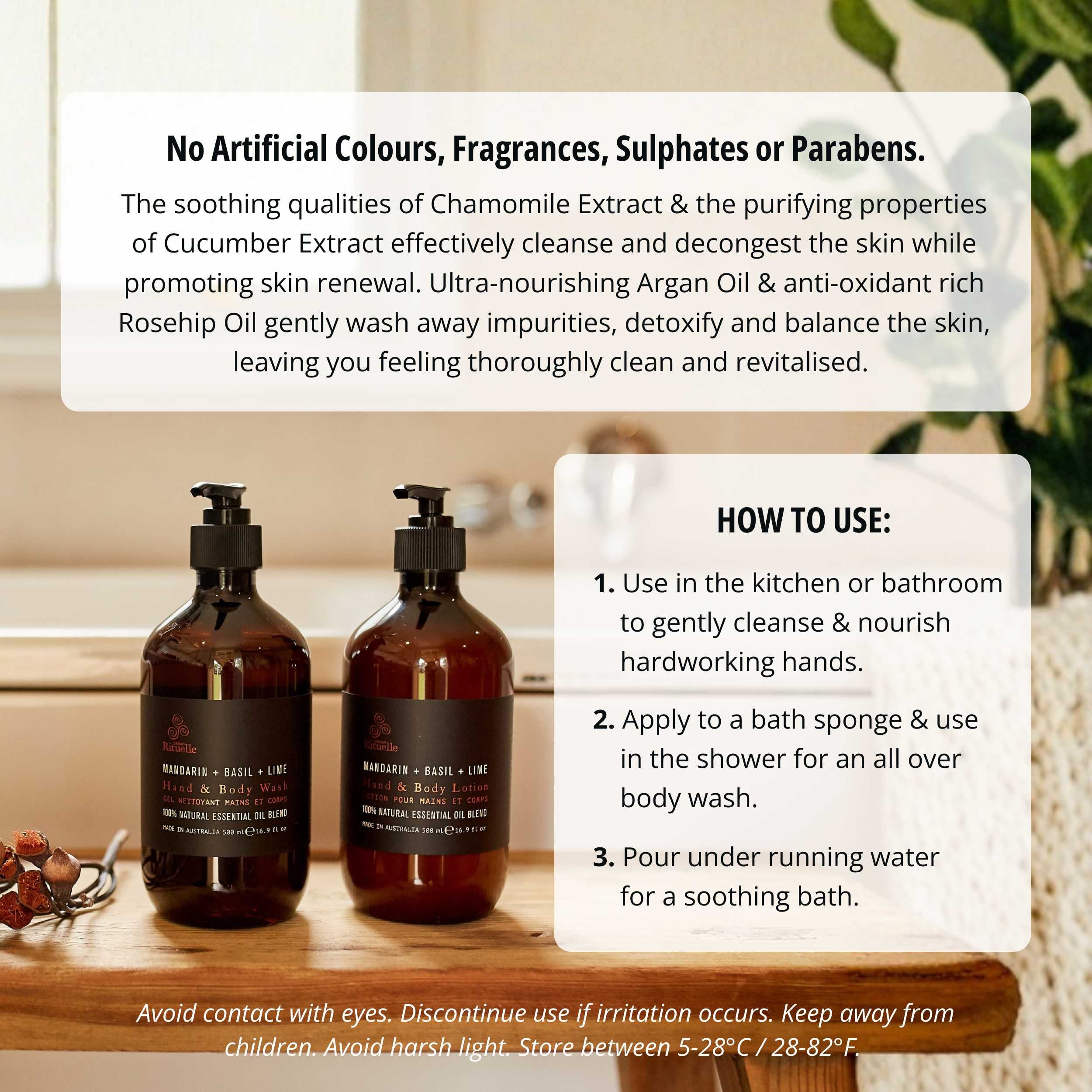 Mandarin, Basil & Lime<br> Hand & Body Wash | 500ml