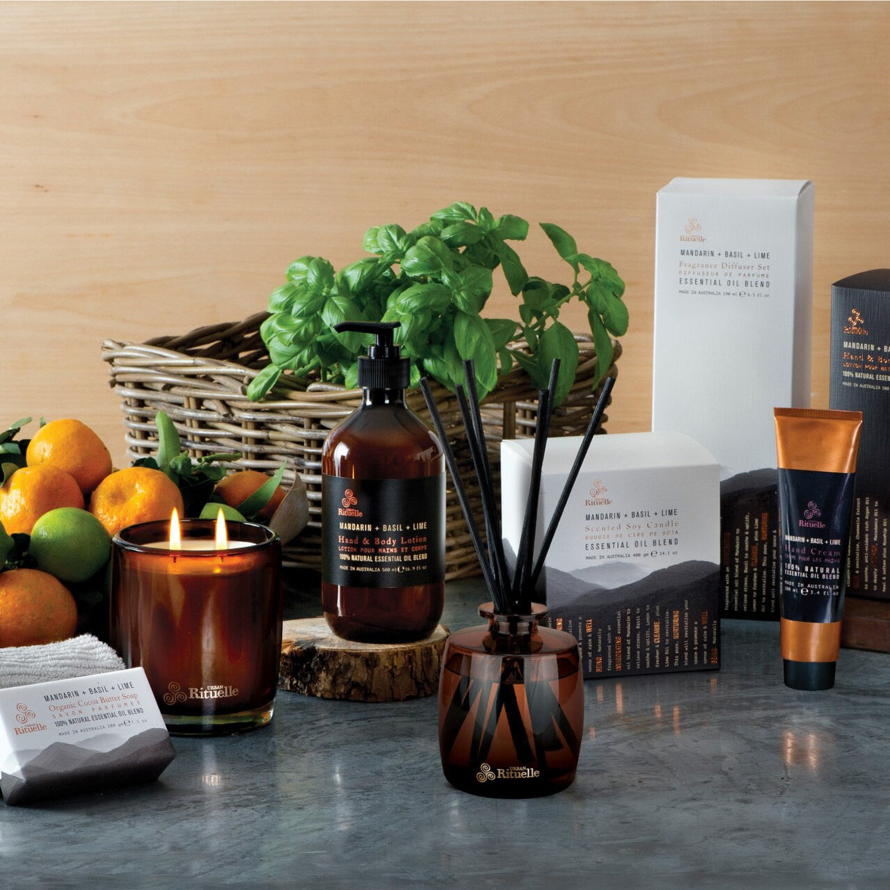 Mandarin, Basil & Lime<br> TESTER: Scented Soy Candle - 140gm
