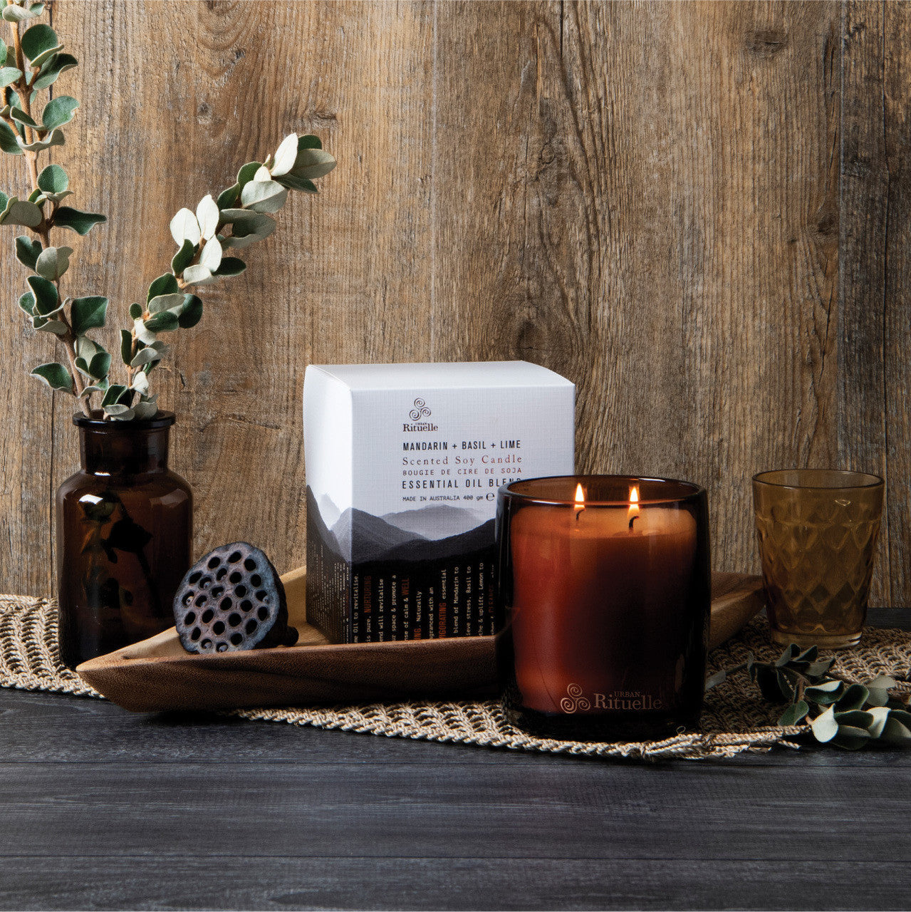Mandarin, Basil & Lime<br> Scented Soy Candle | 400gm