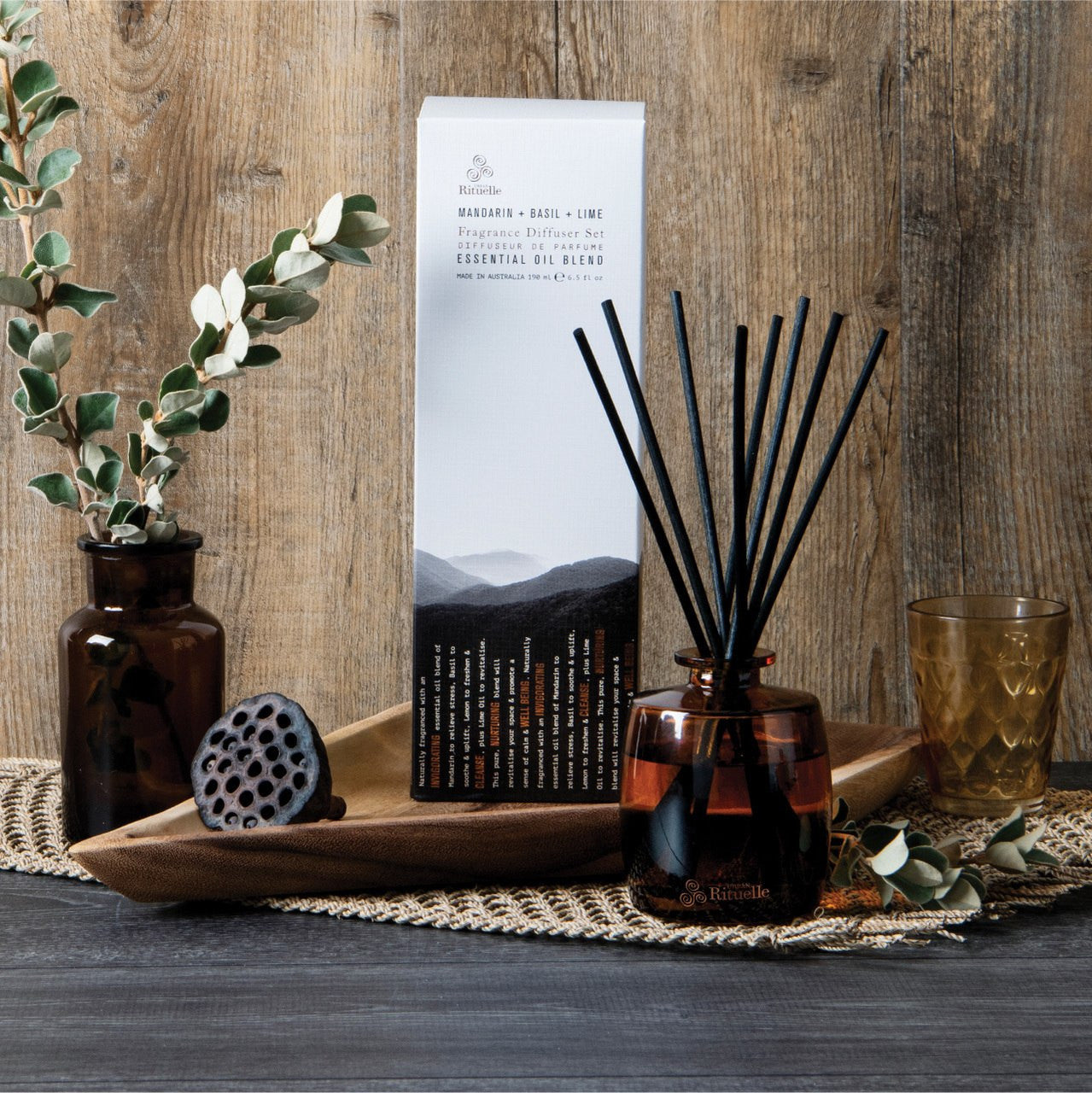 Mandarin, Basil & Lime<br>TESTER: Fragrance Diffuser Set | 90ml