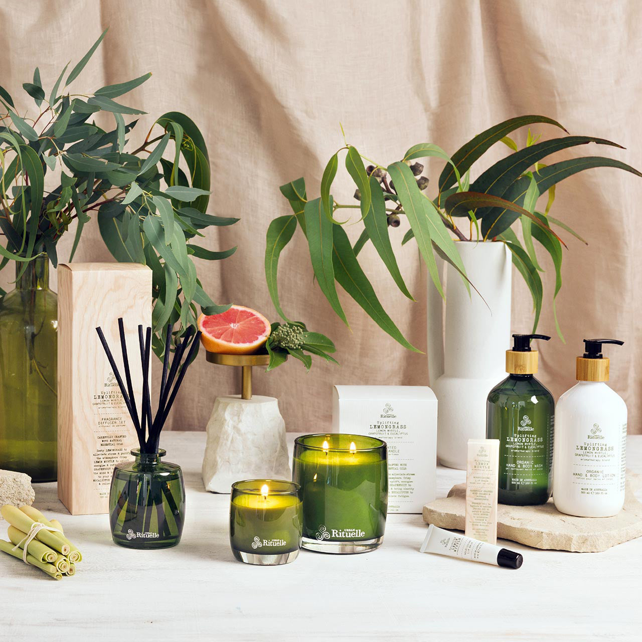 Lemongrass, Lemon Myrtle, Grapefruit & Eucalyptus<br> Fragrance Diffuser Set | 220ml