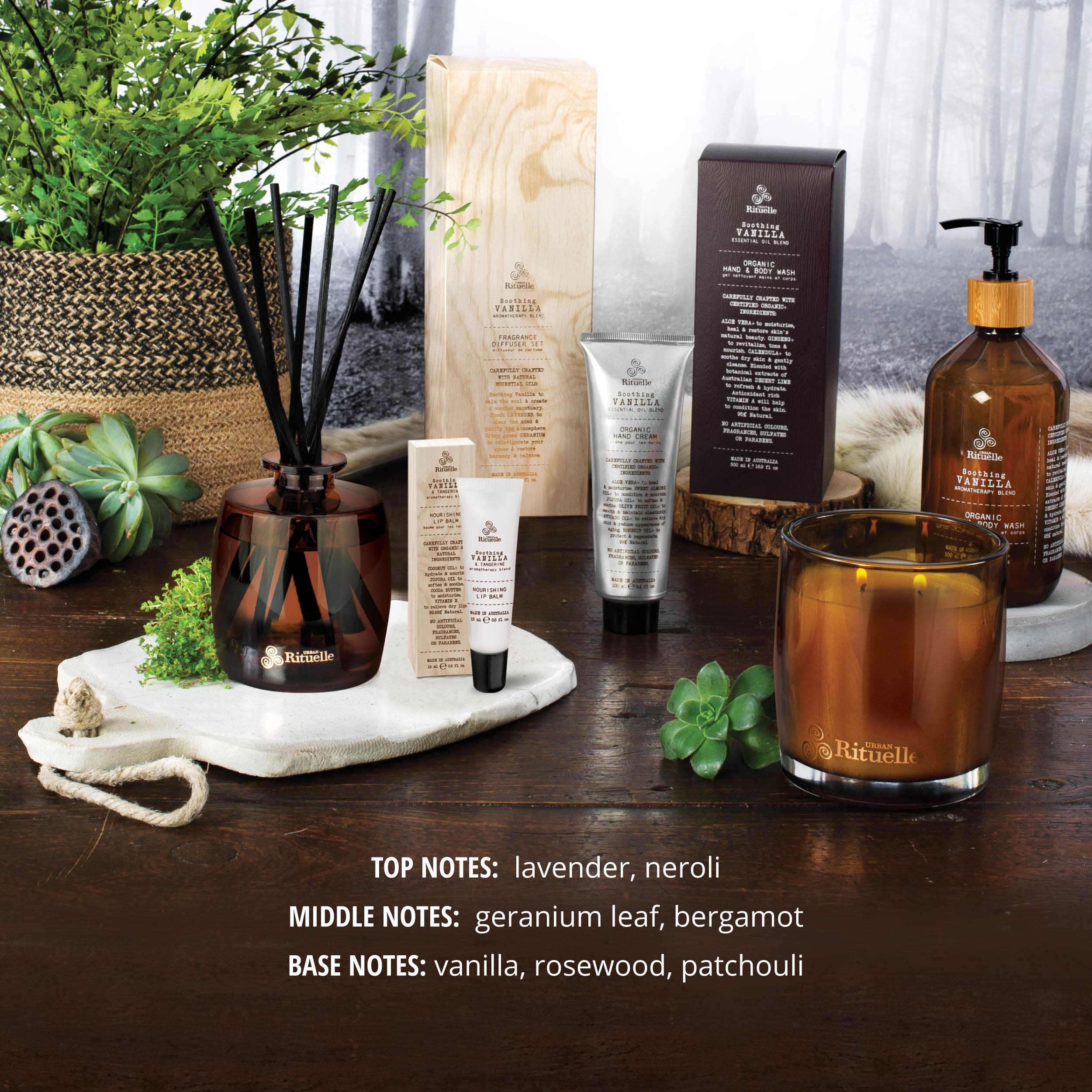 Vanilla, Lavender & Geranium<br>Scented Soy Candle | 400gm