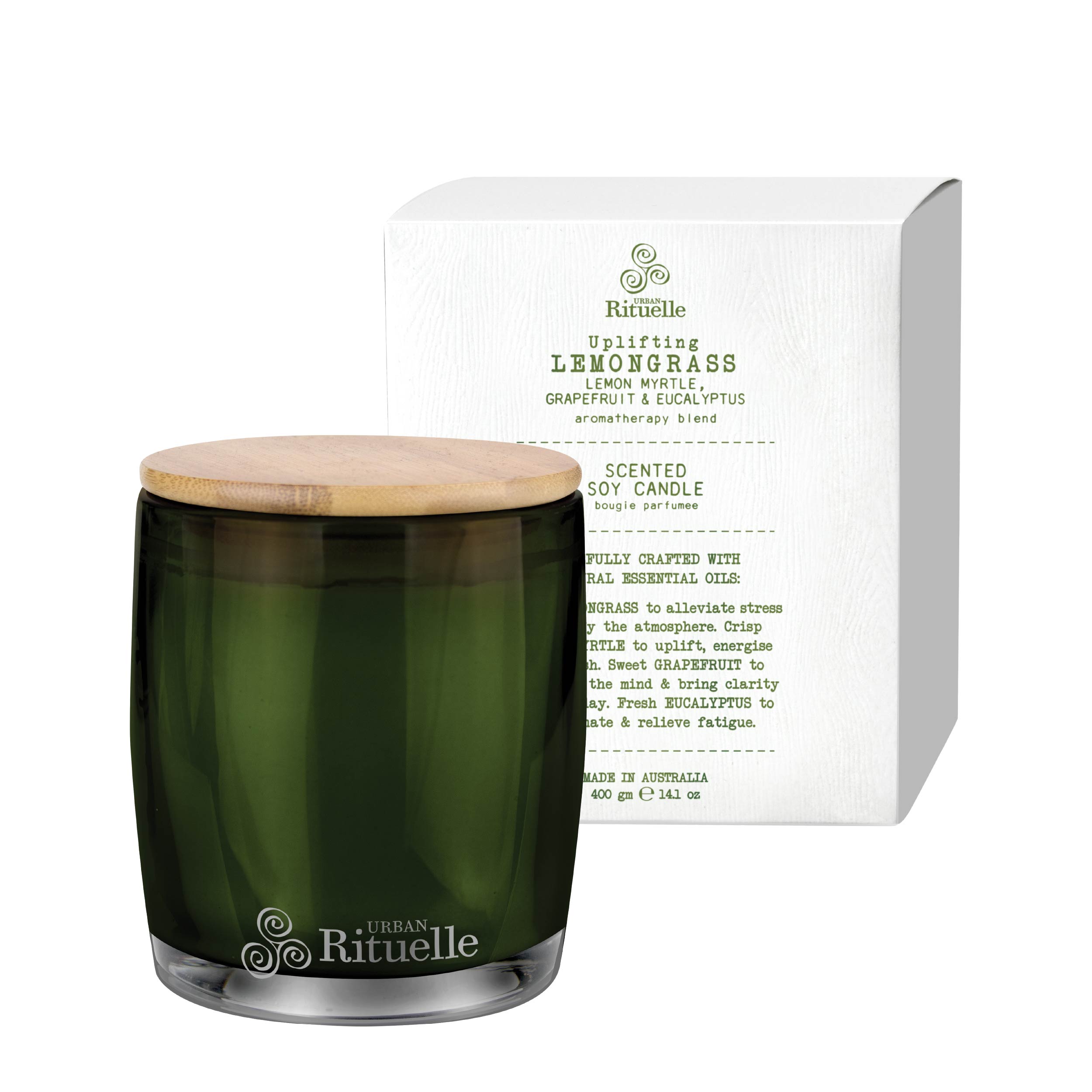 Lemongrass, Lemon Myrtle, Grapefruit & Eucalyptus<br> Scented Soy Candle | 400gm