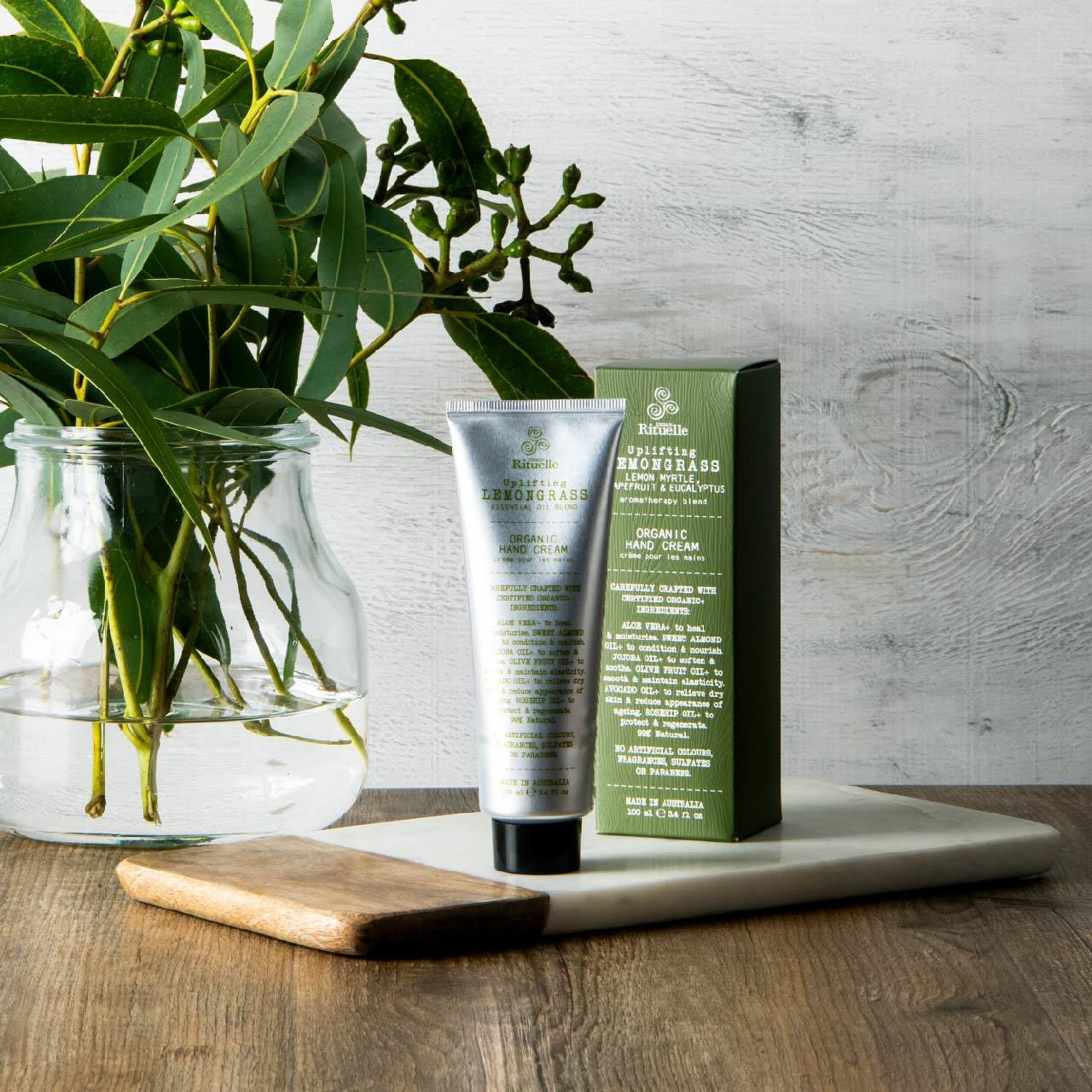 Lemongrass, Lemon Myrtle, Grapefruit & Eucalyptus<br> TESTER: Organic Hand Cream