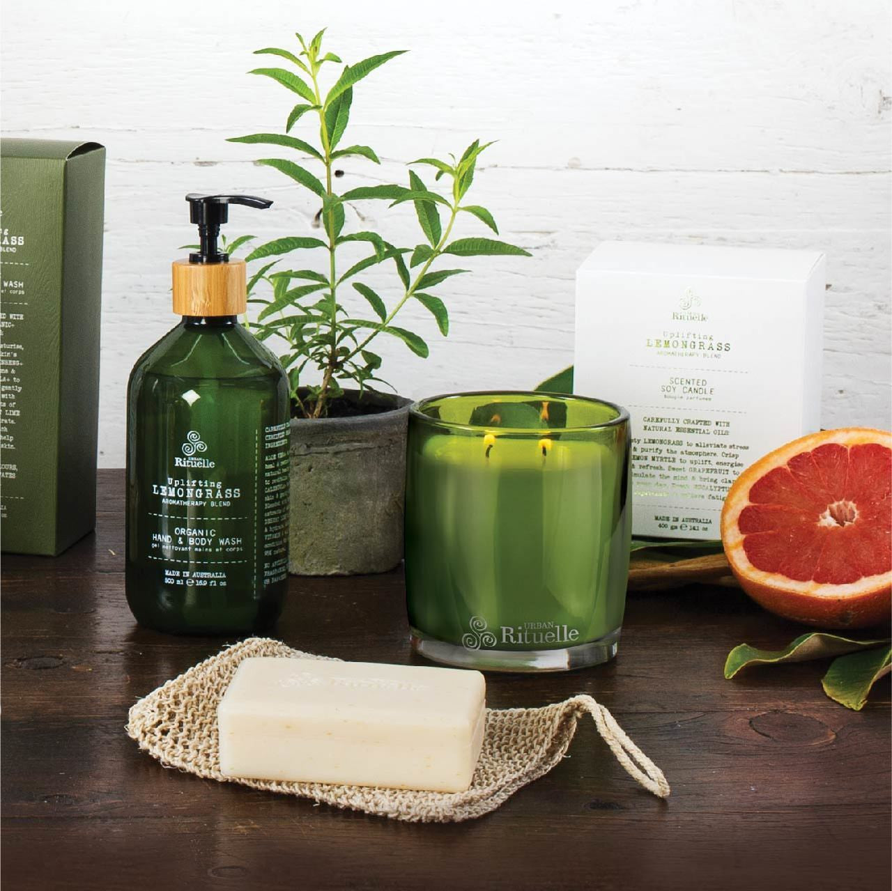 Lemongrass, Lemon Myrtle, Grapefruit & Eucalyptus<br> TESTER: Scented Soy Candle - 140gm
