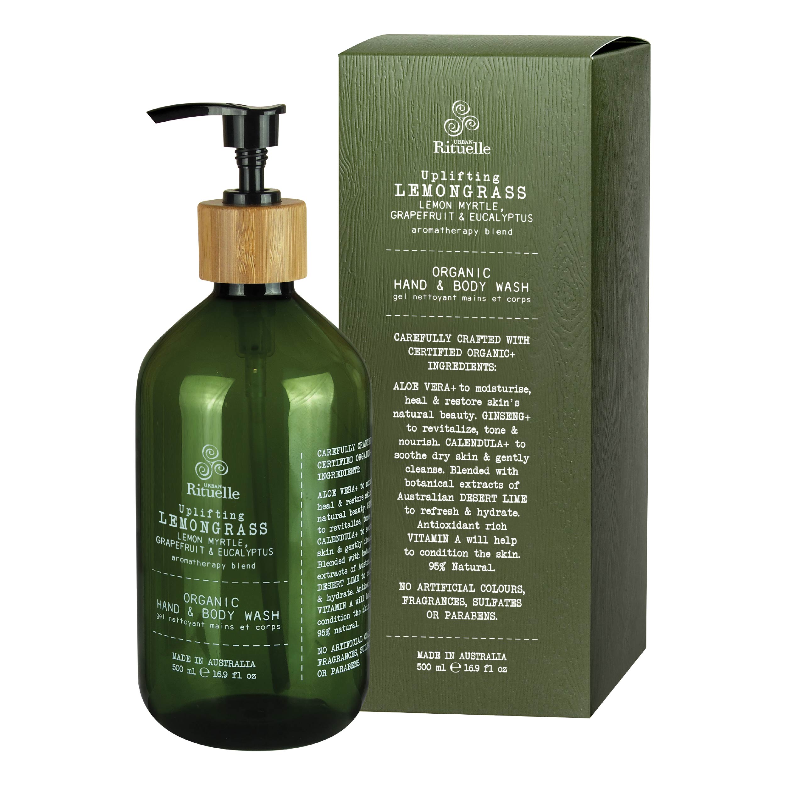 Lemongrass, Lemon Myrtle, Grapefruit & Eucalyptus<br> Hand & Body Wash | 500ml