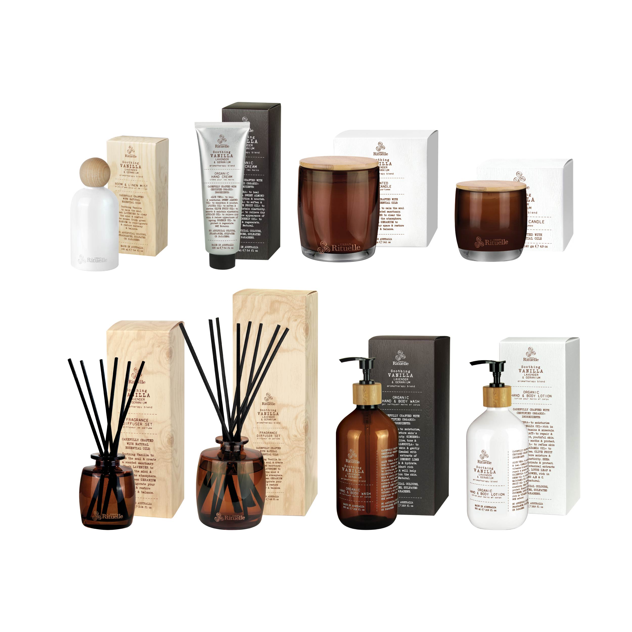 Flourish Organics<br> Single Fragrance Package - Vanilla, Lavender & Geranium