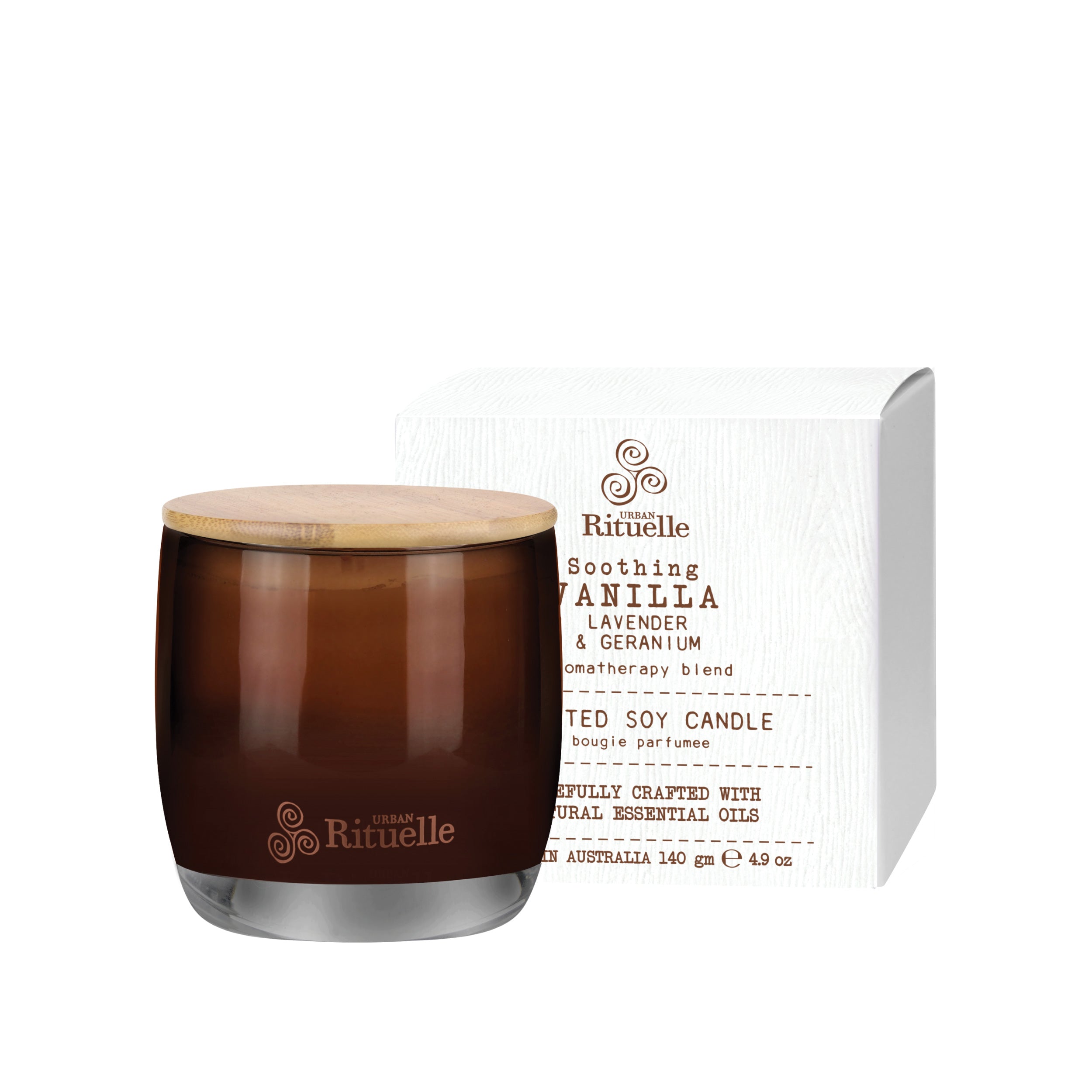 Vanilla, Lavender & Geranium<br> TESTER: Scented Soy Candle - 140gm