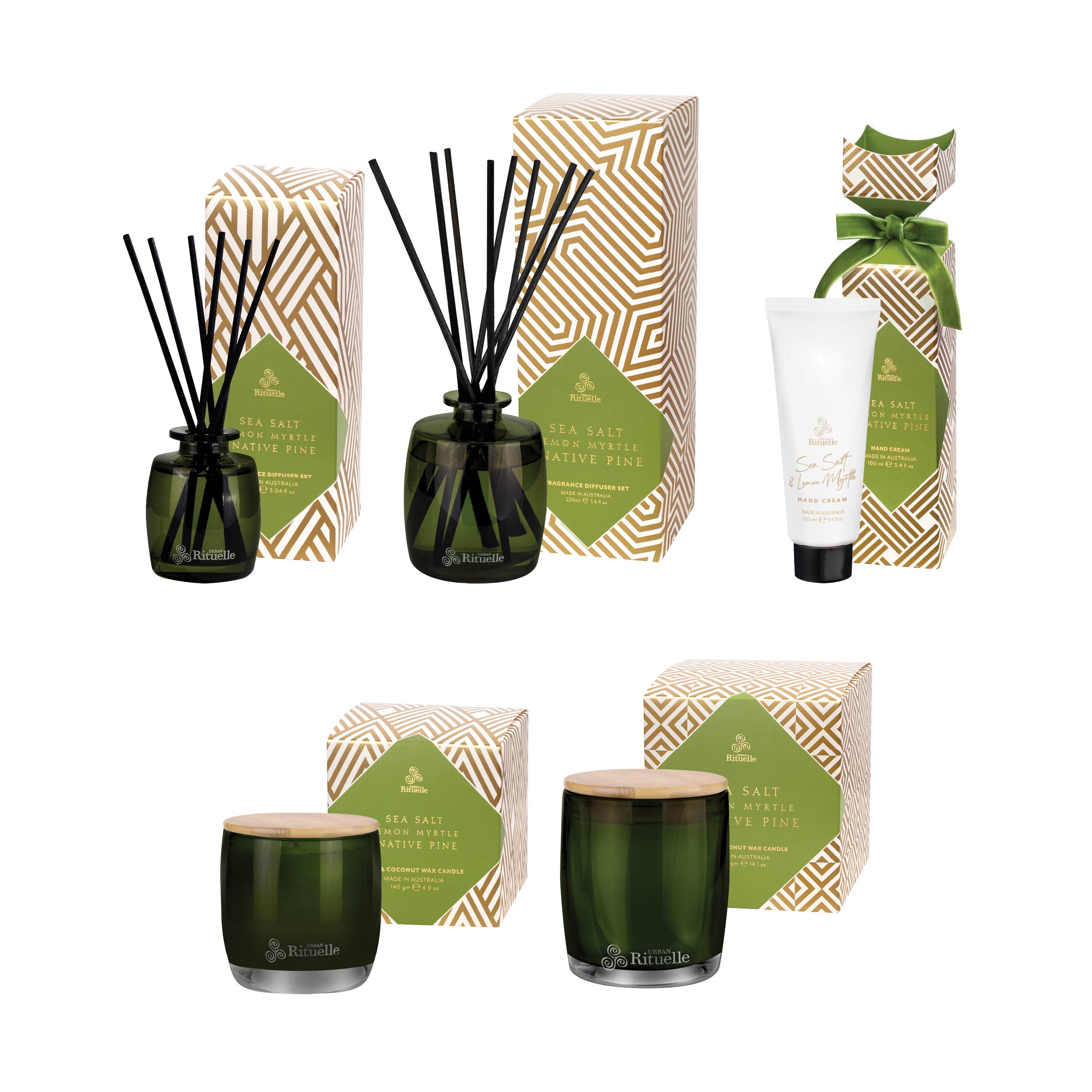 Merry & Bright Deluxe Package - Sea Salt, Lemon Myrtle + Native Pine